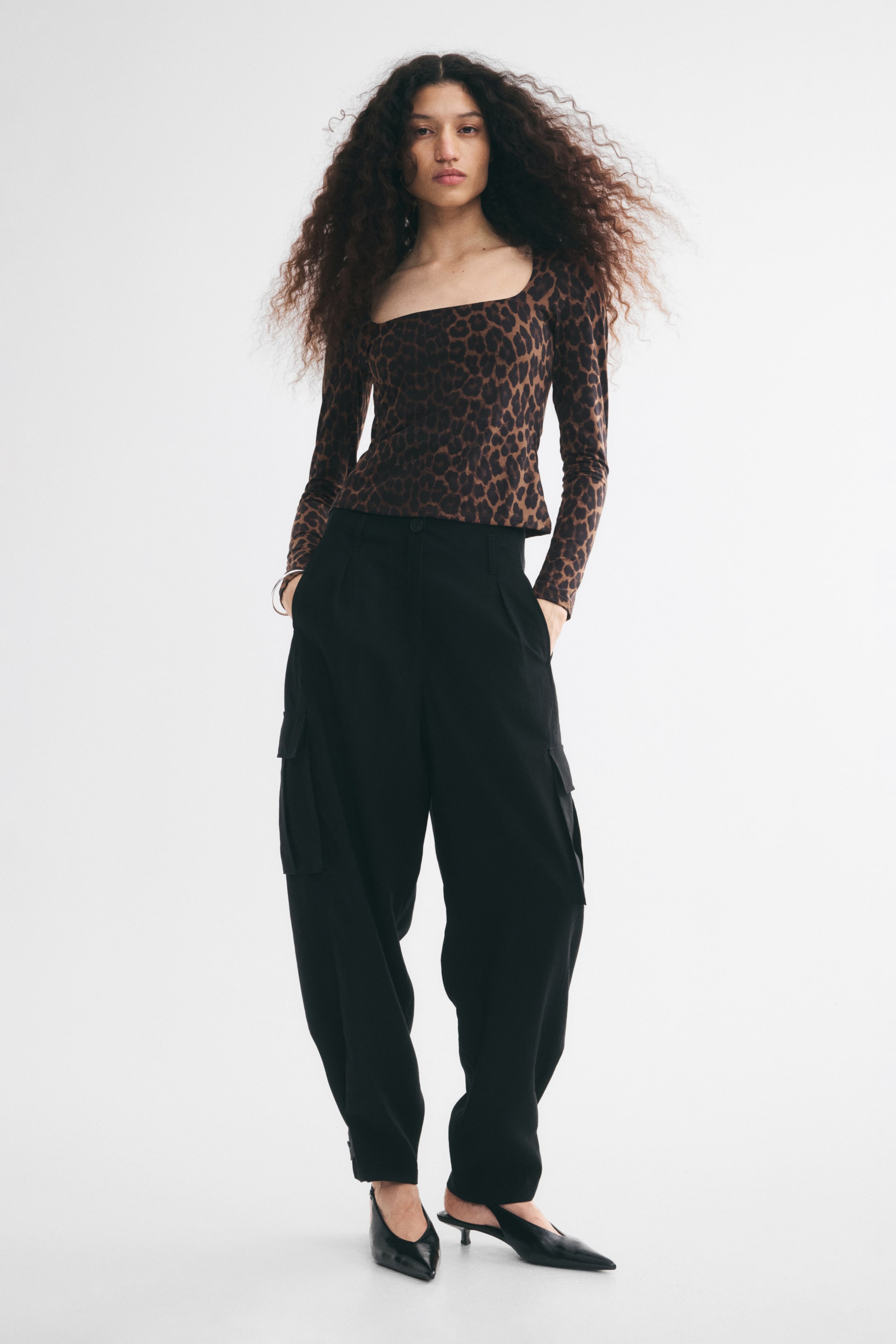 Square-Neck Ponte Top