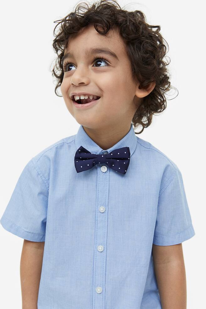 Shirt and bow tie - Light blue/Spotted - 4