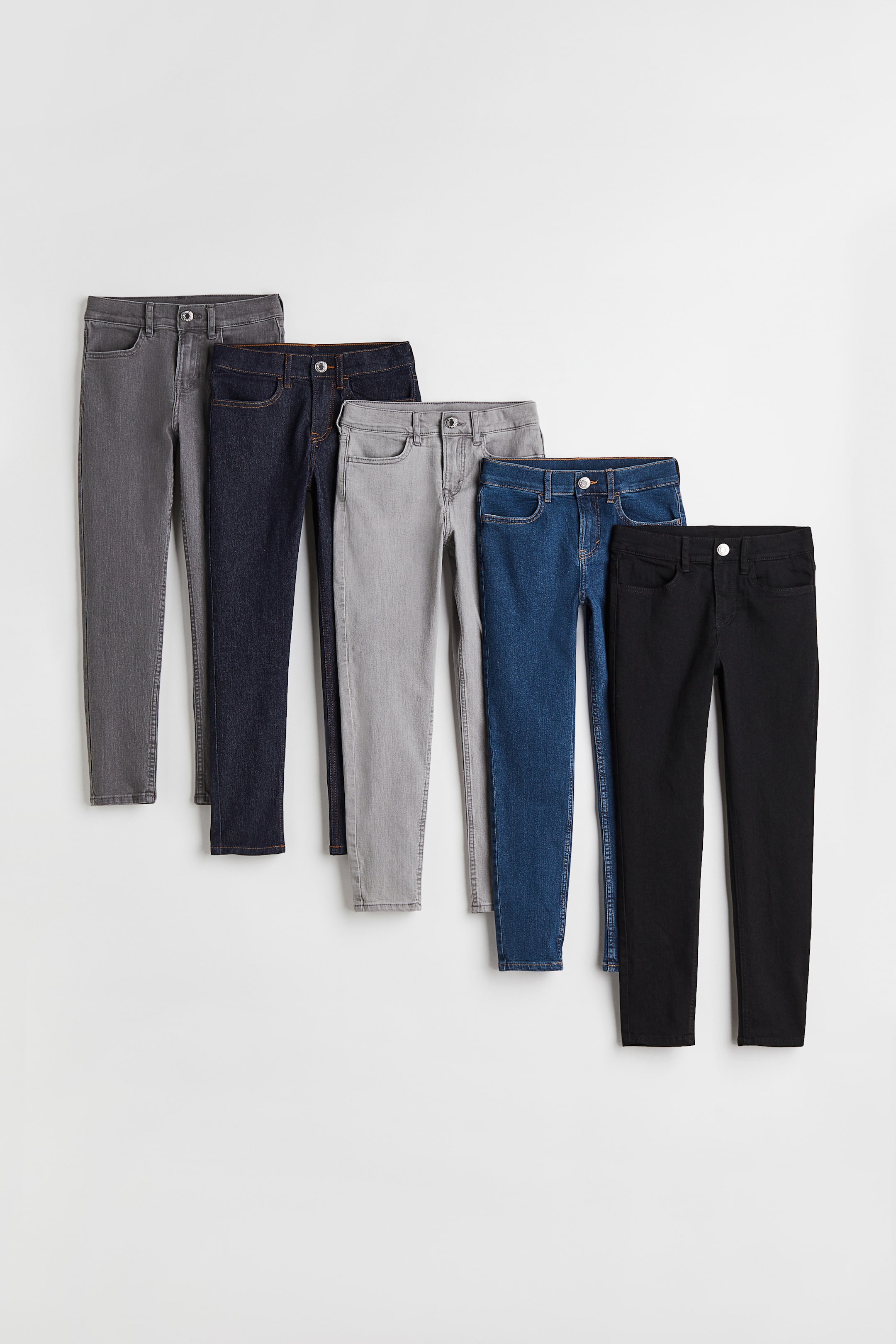 Visualizza immagine più grande: Jeans Comfort Stretch Slim Fit, 5 pz - Black/Denim blue/Grey - BAMBINO | H&M IT 1