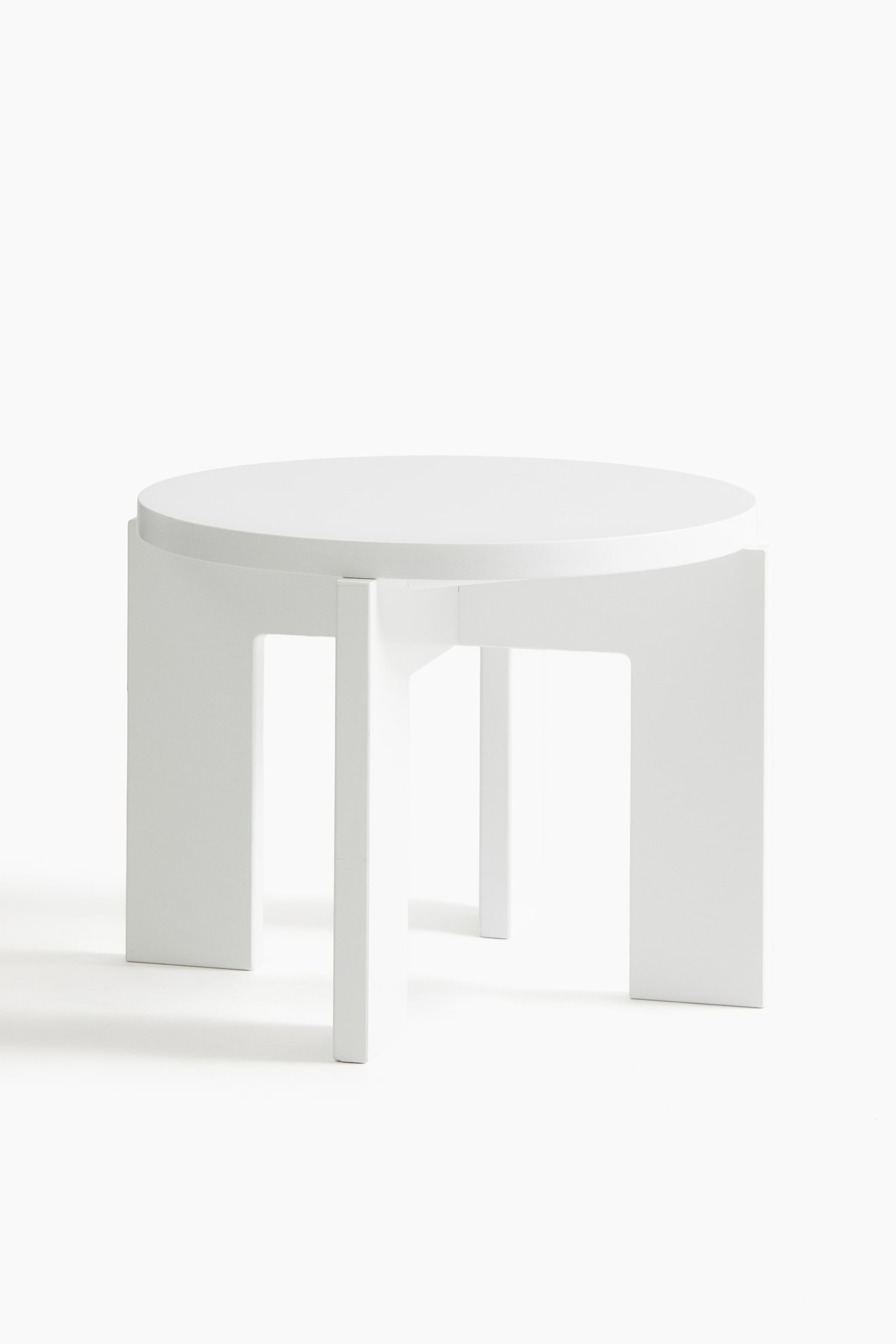 Side table - White/Light beige/Black - 1