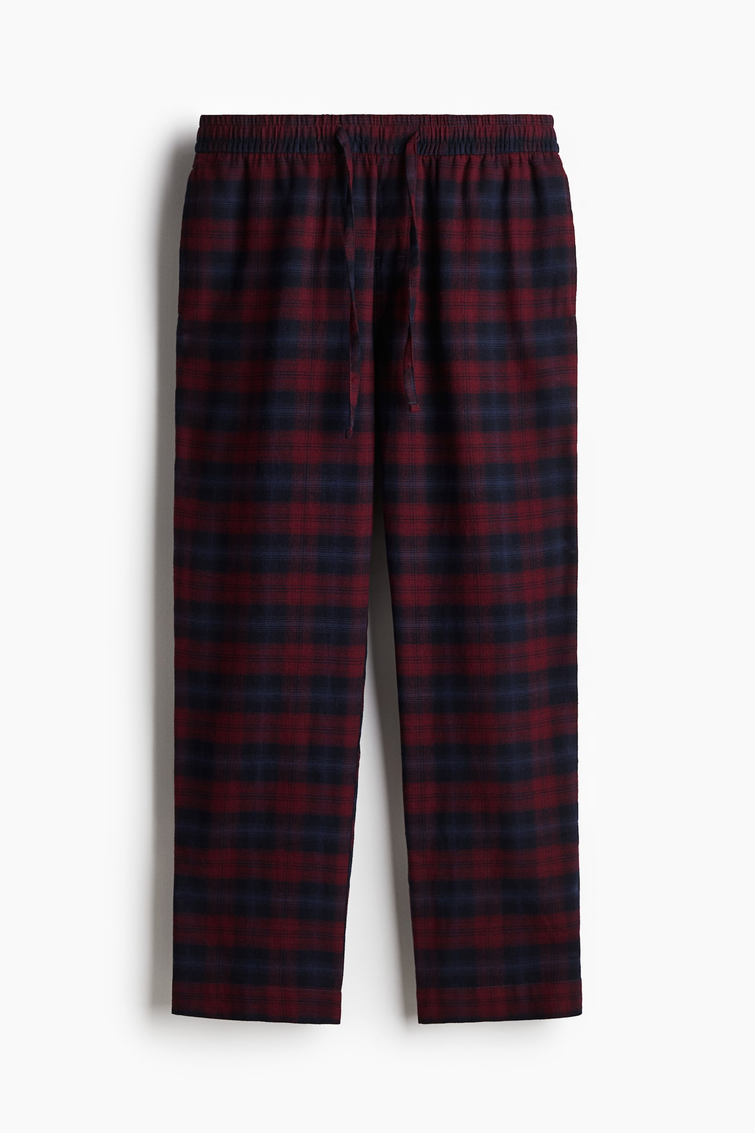 Пижамные брюки для мужчин, фланель — H&M, цвет: Красный / Синий клетчатый — фото 1