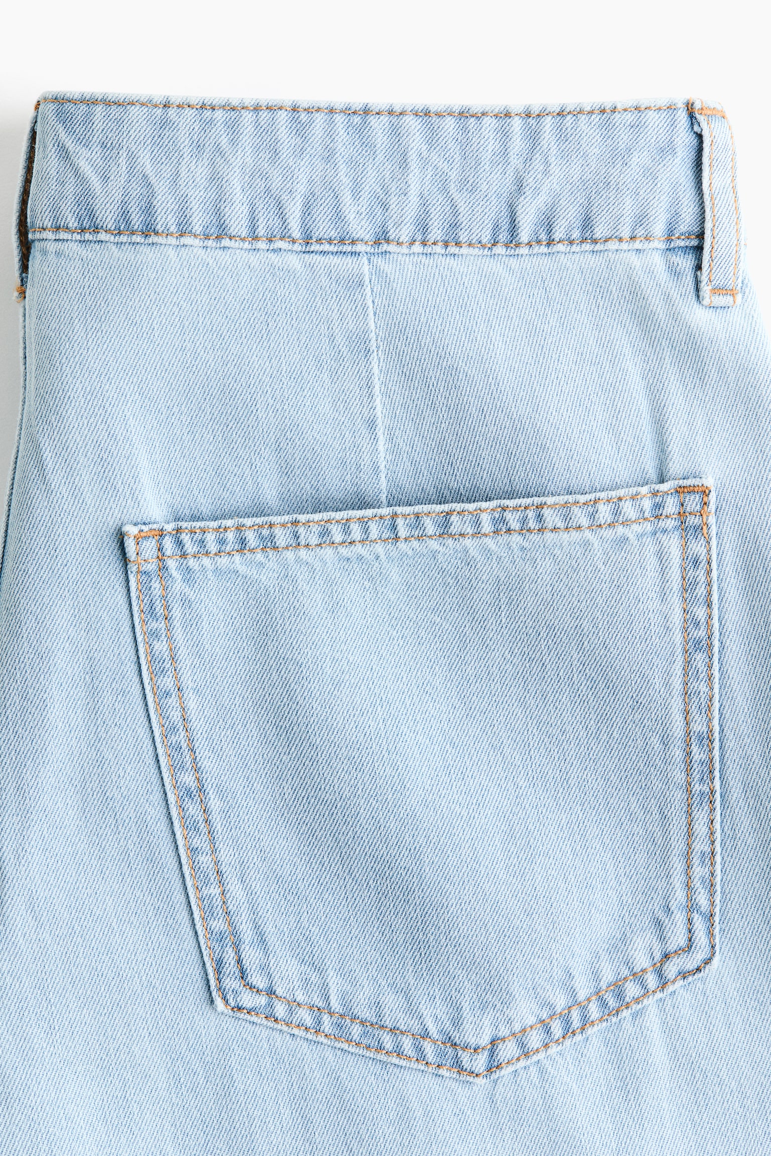 Pantaloni largi din twill - Albastru-denim pal/Roz-deschis/Crem - 4