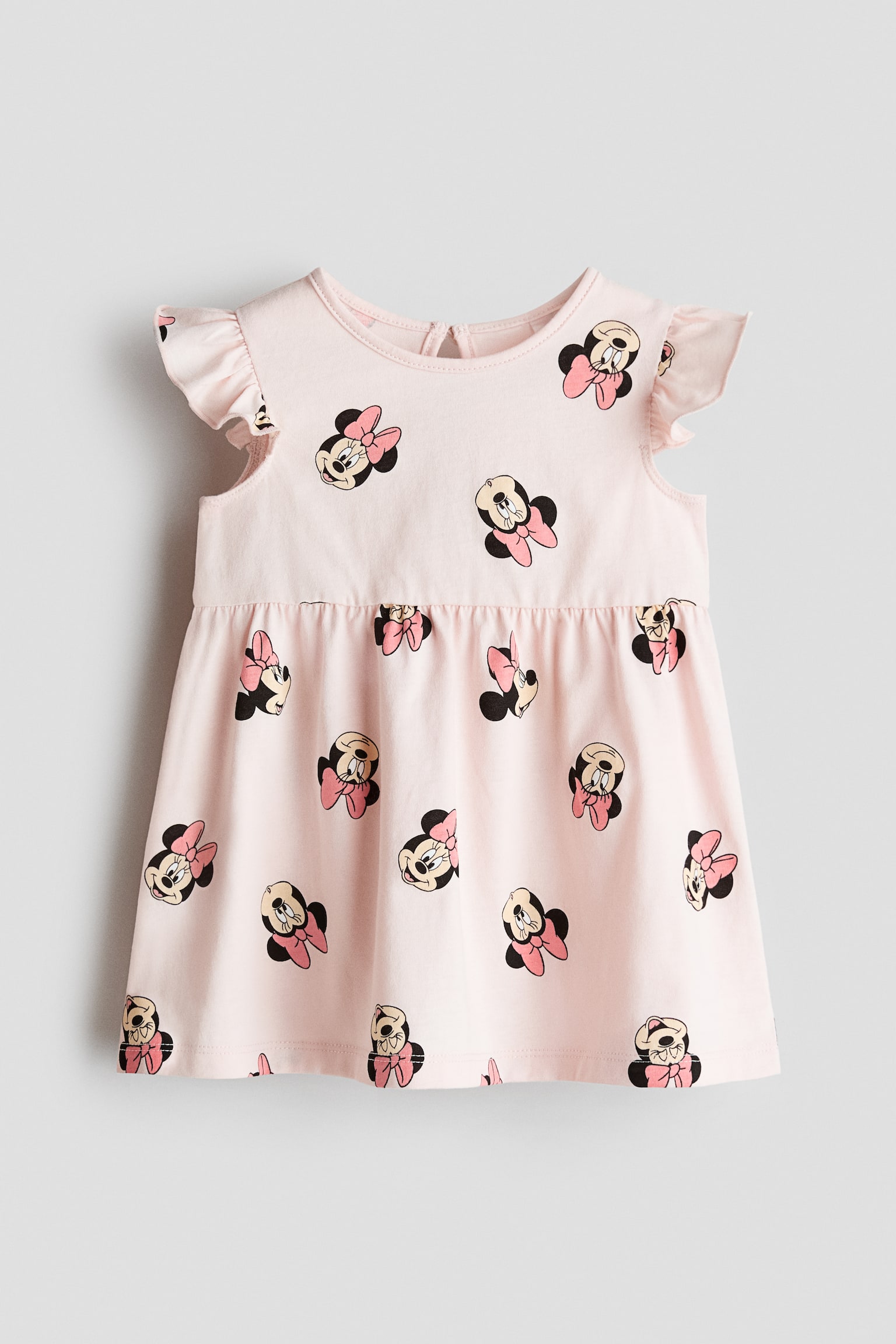 Printed cotton dress - Світло-рожевий/Мінні Маус - 1