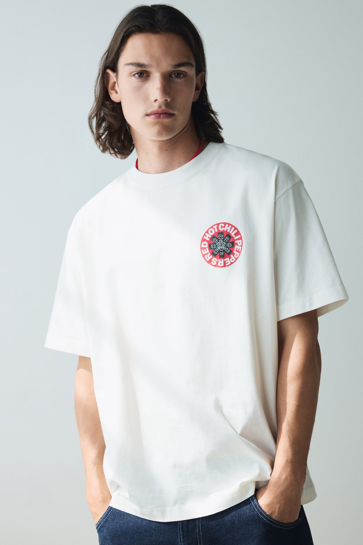 RED HOT CHILI PEPPERS Tシャツ ホワイトロンハーマン