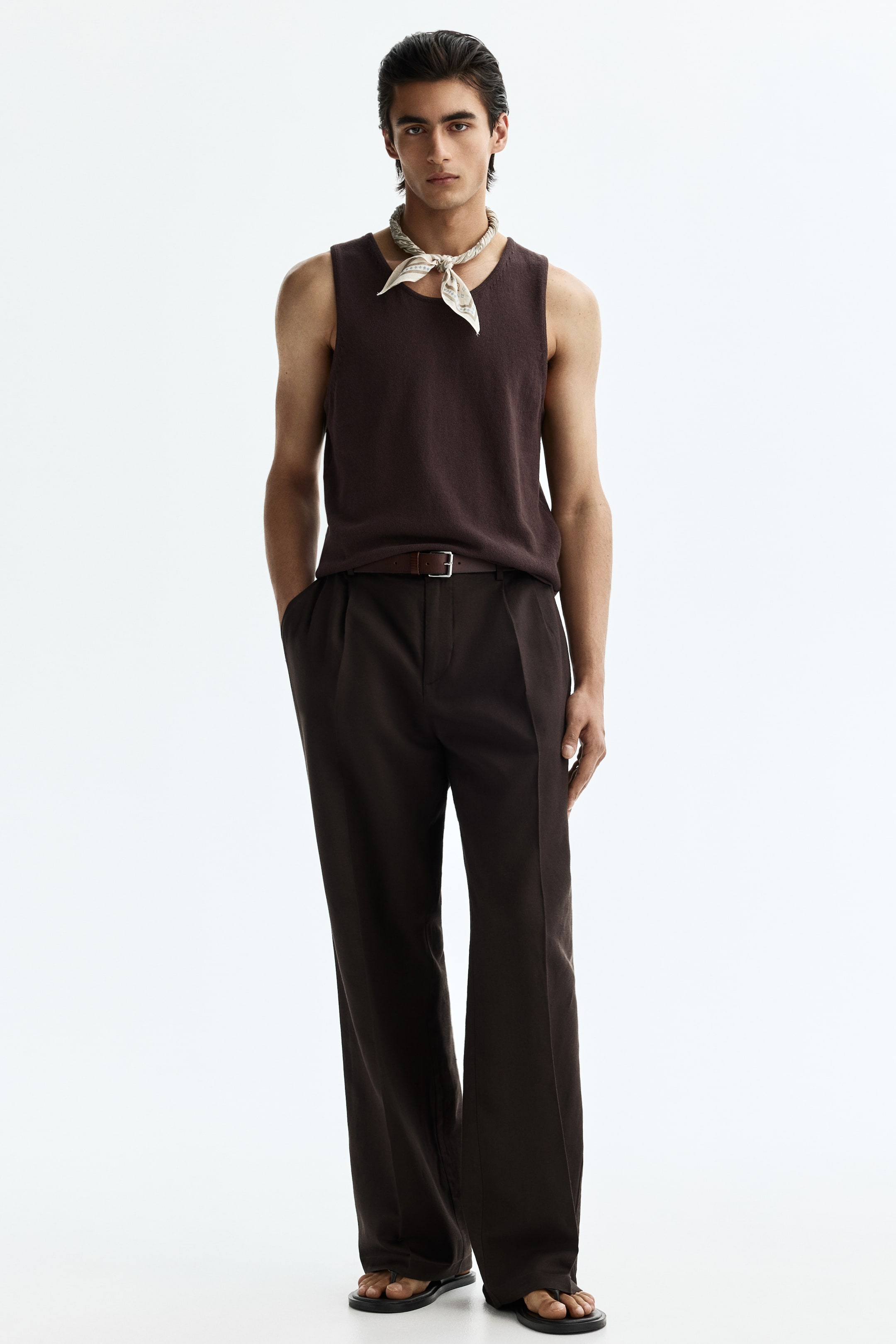 Мужские топы H&M Regular-Fit Knit Tank Top — фото 6