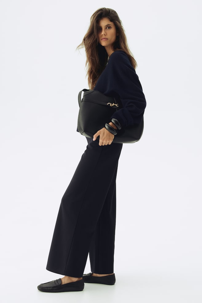 MAMA Wide-leg Pants-Navy blue - 3