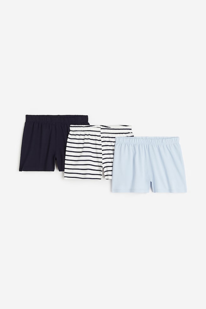 3-pack cotton shorts - Light blue/Striped/Light pink/Grey striped/Powder pink/Black/Green/Pink/Light grey marl/dc/dc/dc - 1