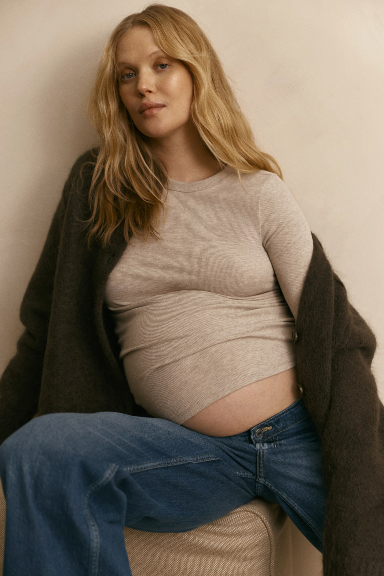 MAMA Wide Low Jeans - Sötét farmerkék - 3