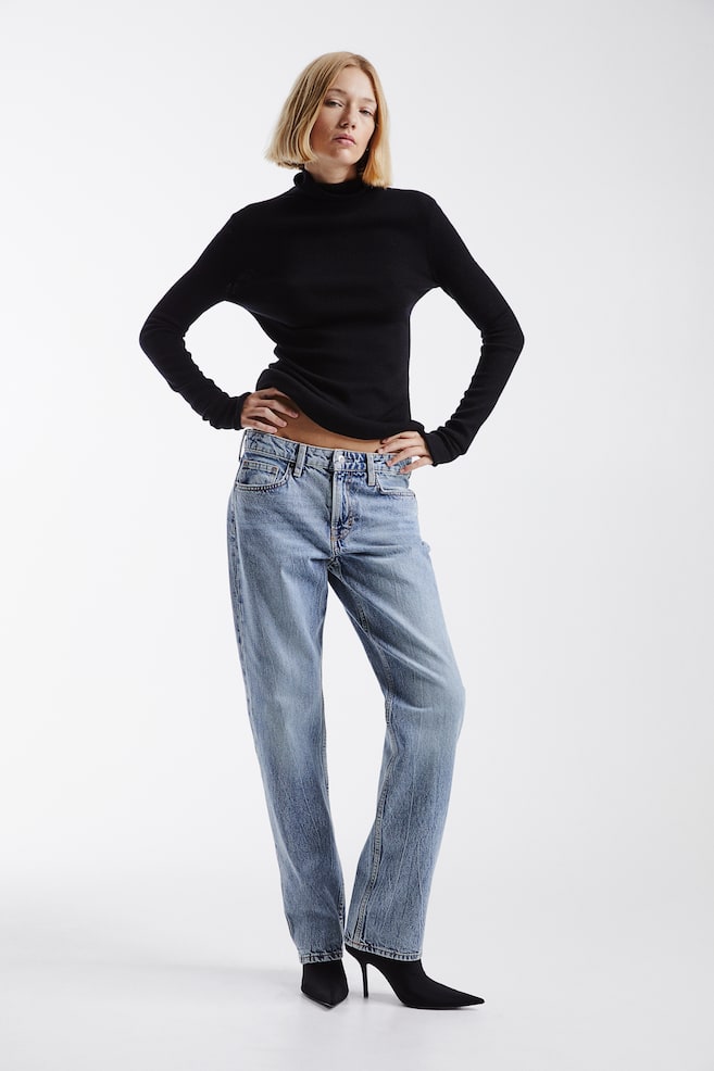Straight Regular Jeans - Lys denimblå/Sort/Mørk grå/Lys denimblå/dc - 1