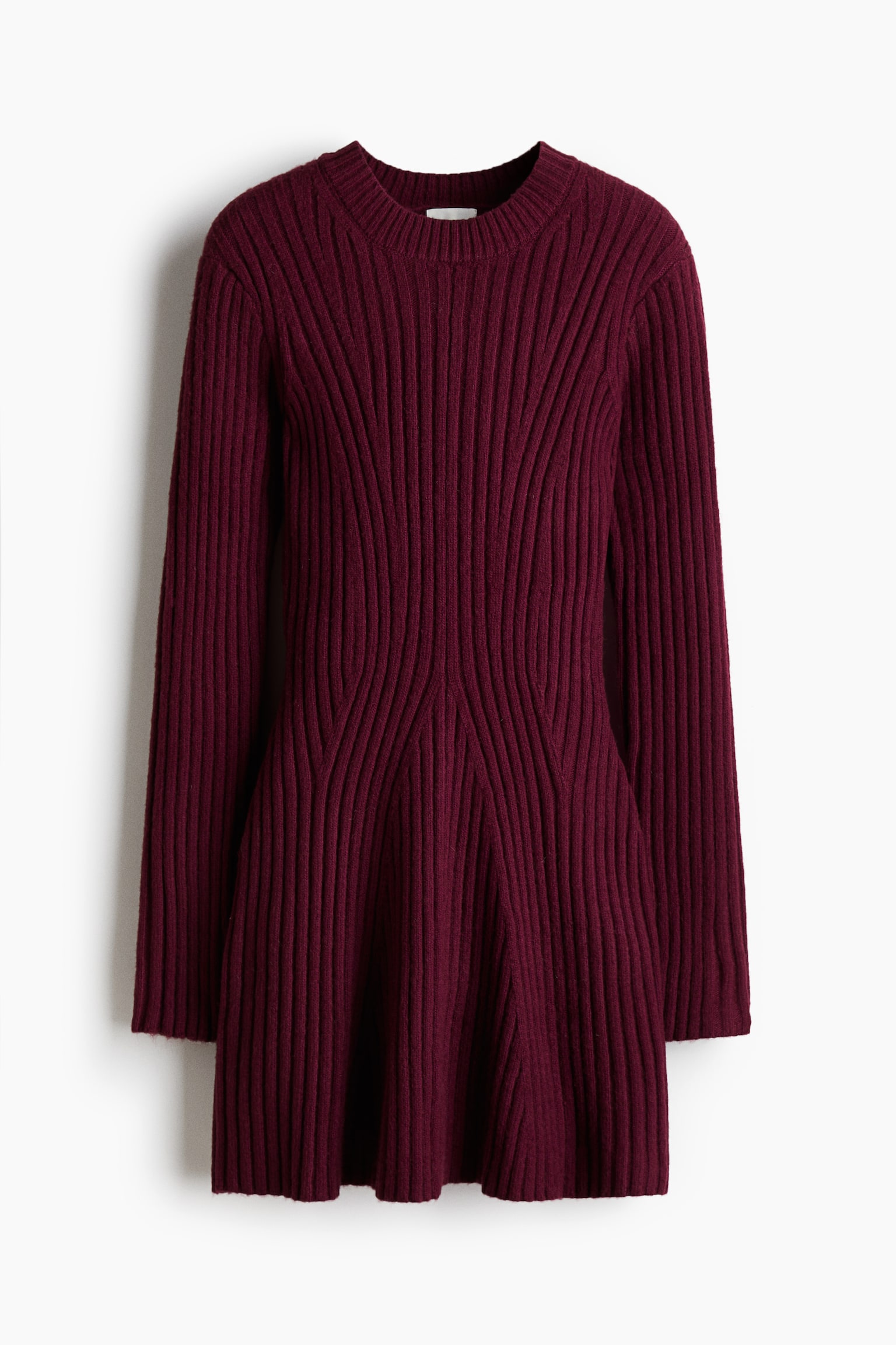 Женское платье H&M Rib-knit, цвет: Бордовый
