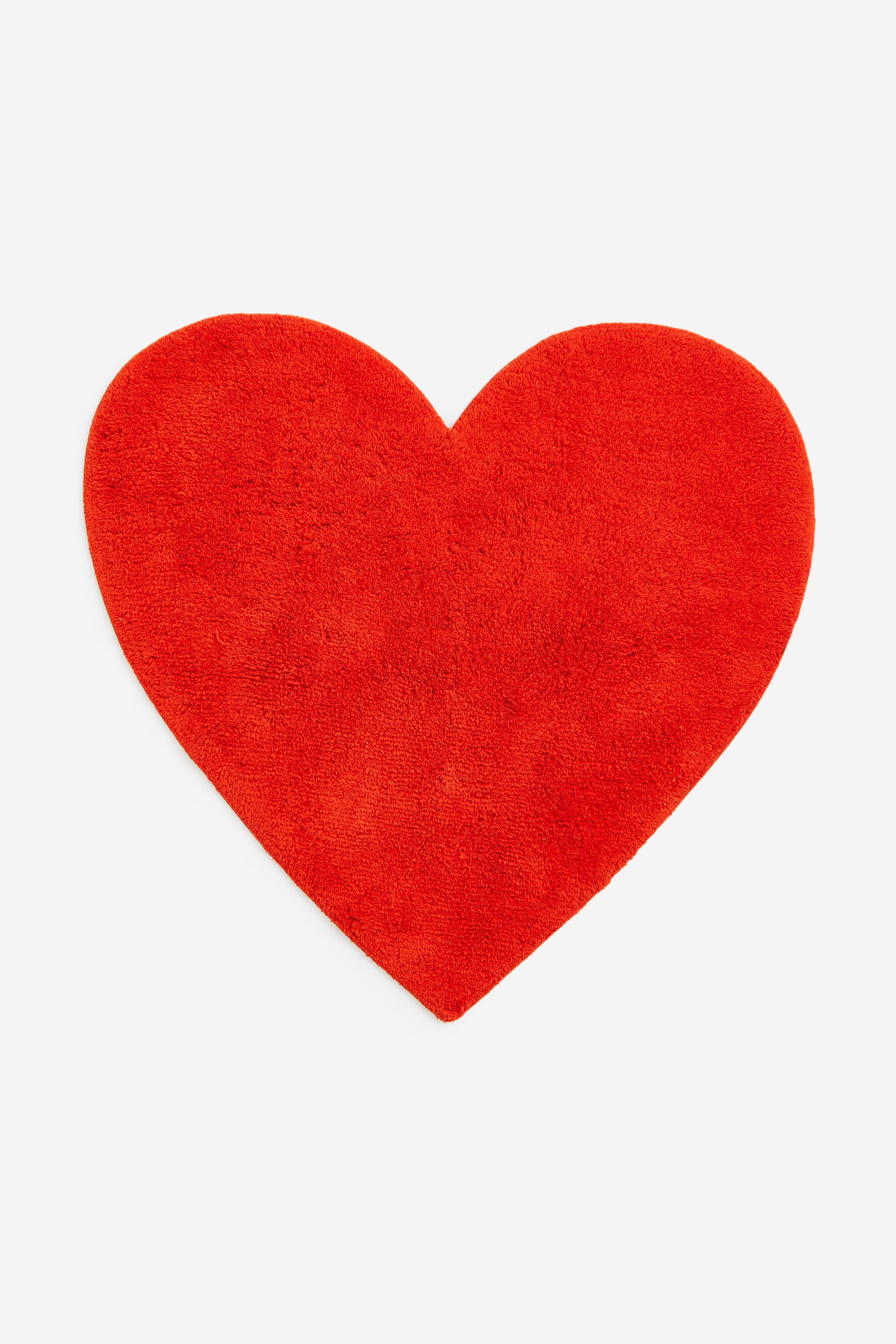 Tufted heart rug - Bright red - 1