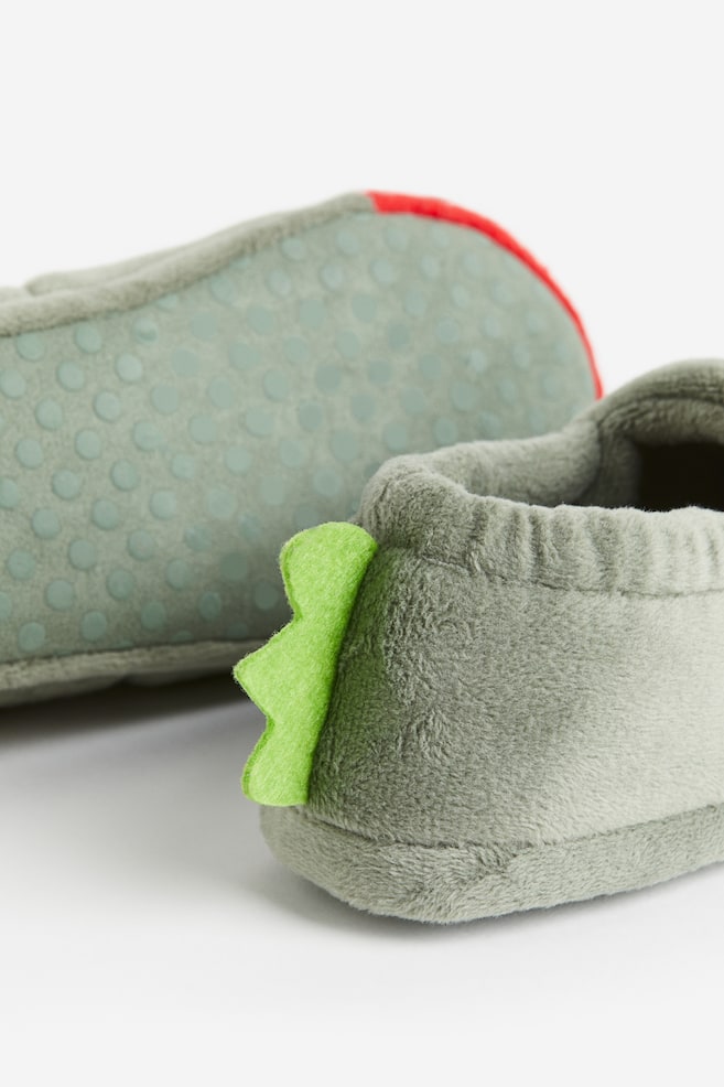 Soft slippers - Light green/Dinosaur - 3