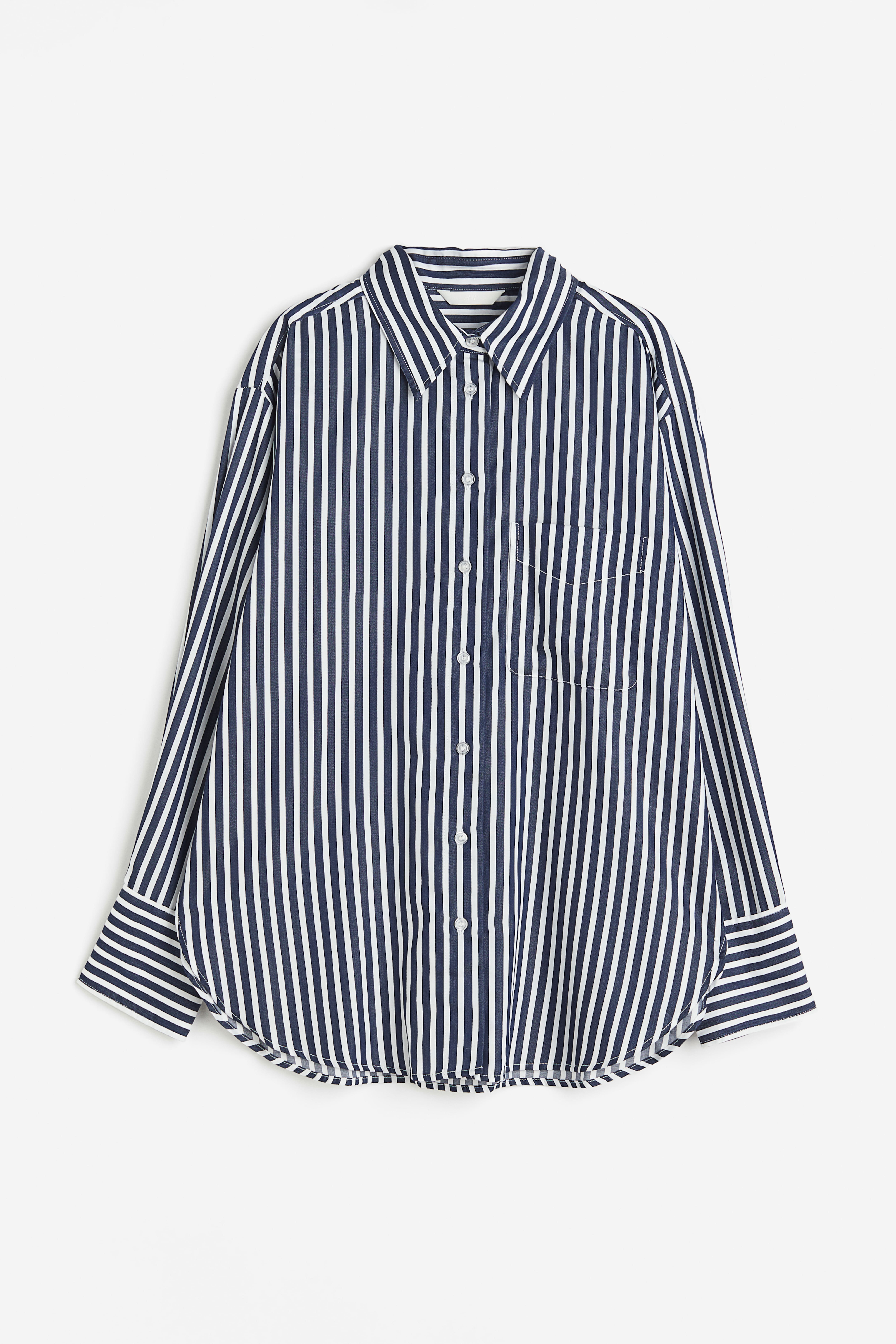 H and m striped shirt best sale