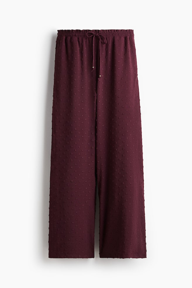 Plumeti drawstring trousers - Burgundy/Black - 1