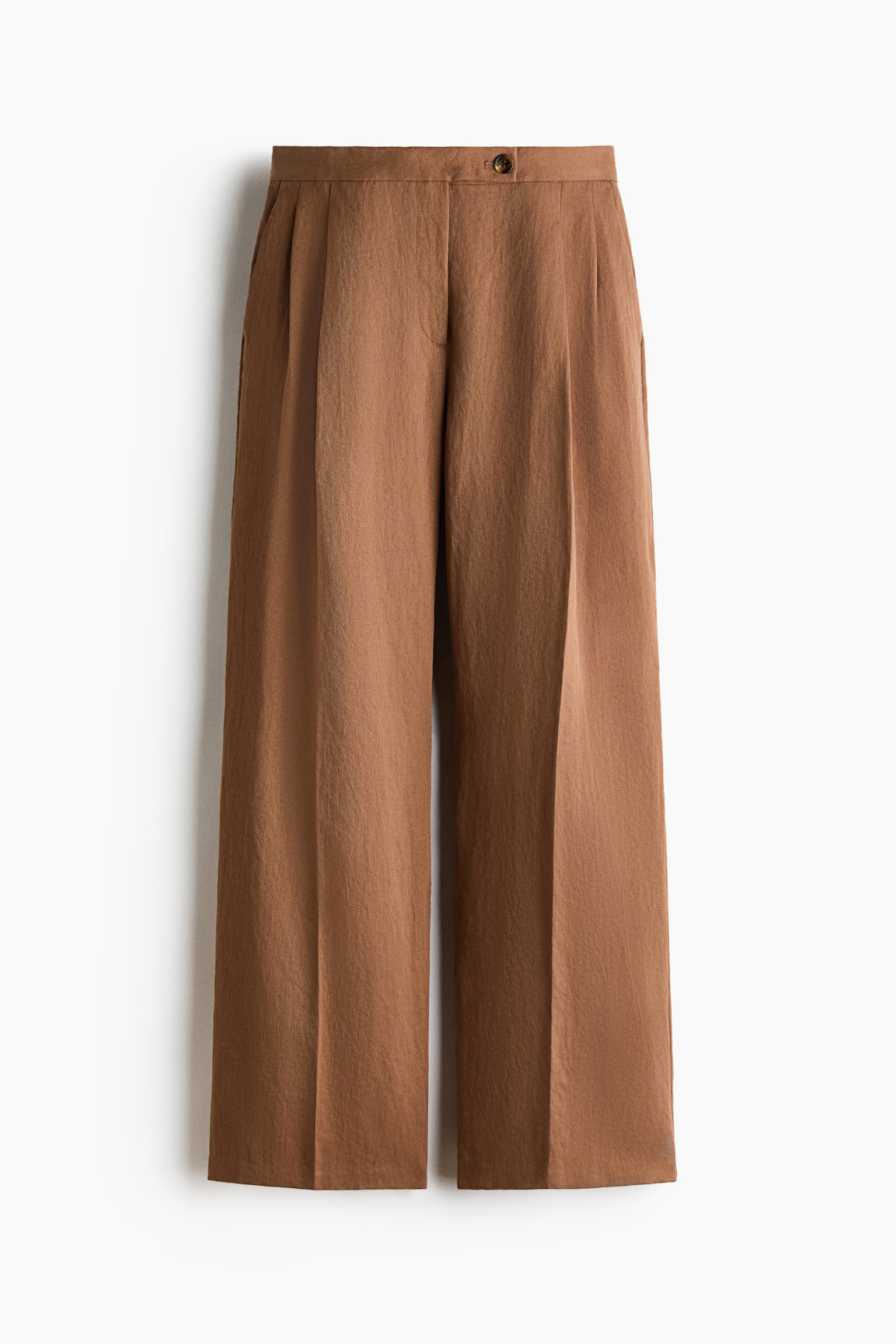 Wide tailored trousers - Brown/Beige/Bright red - 1