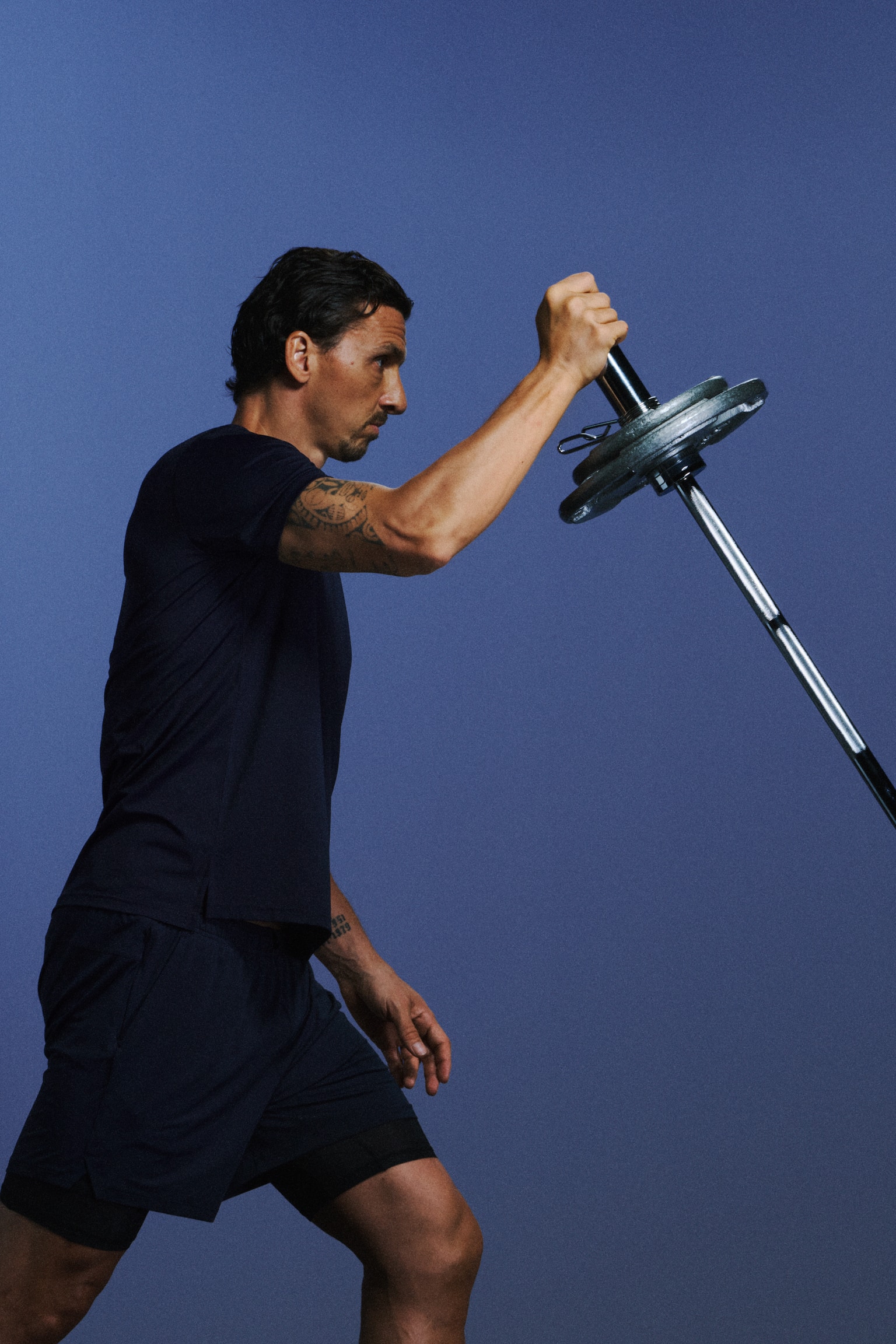 Muscle Fit T-shirt til trening med DryMove™ - Marineblå/Move Zlatan/Cream/Move Zlatan - 3