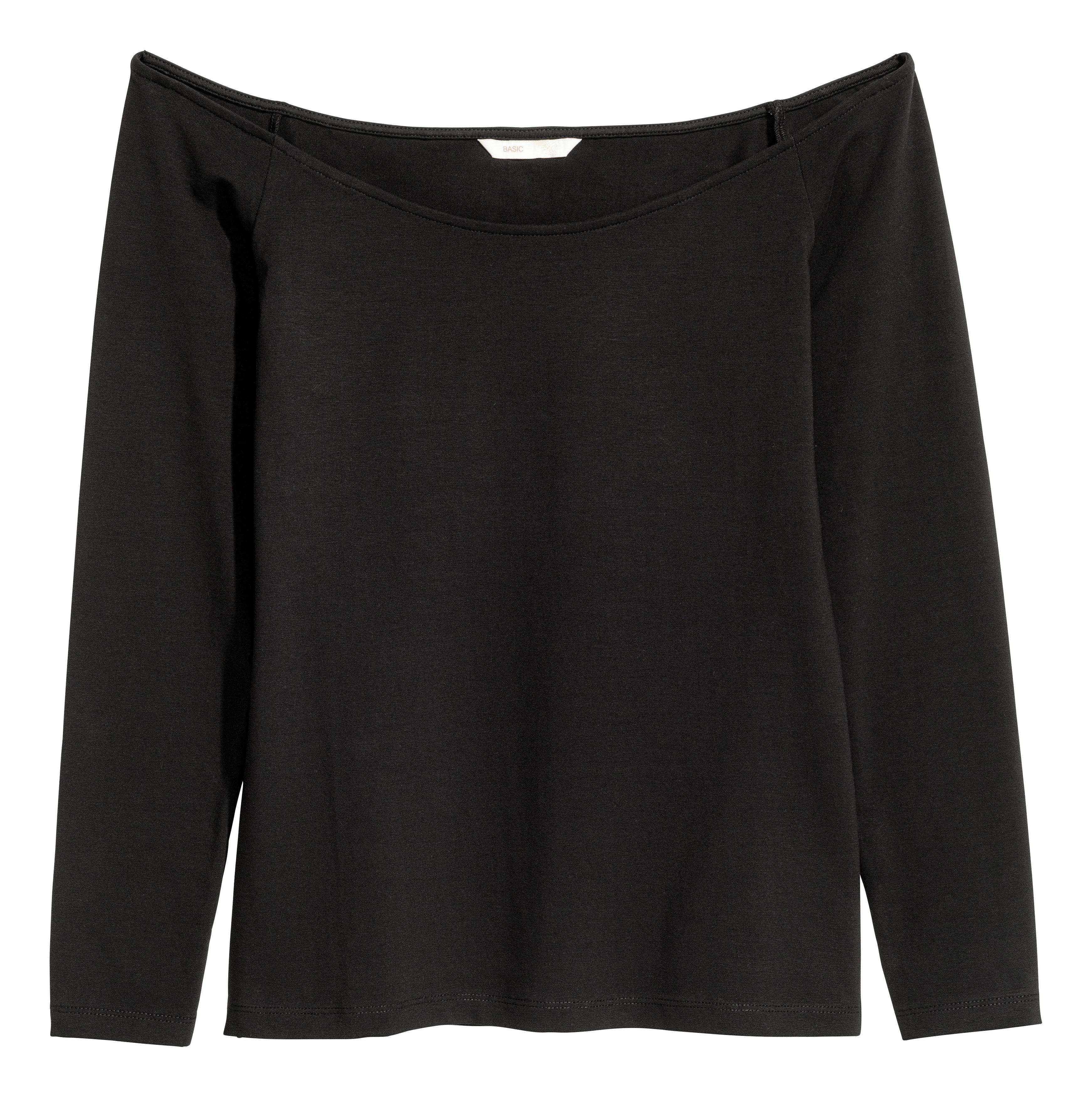 h&m off the shoulder top black
