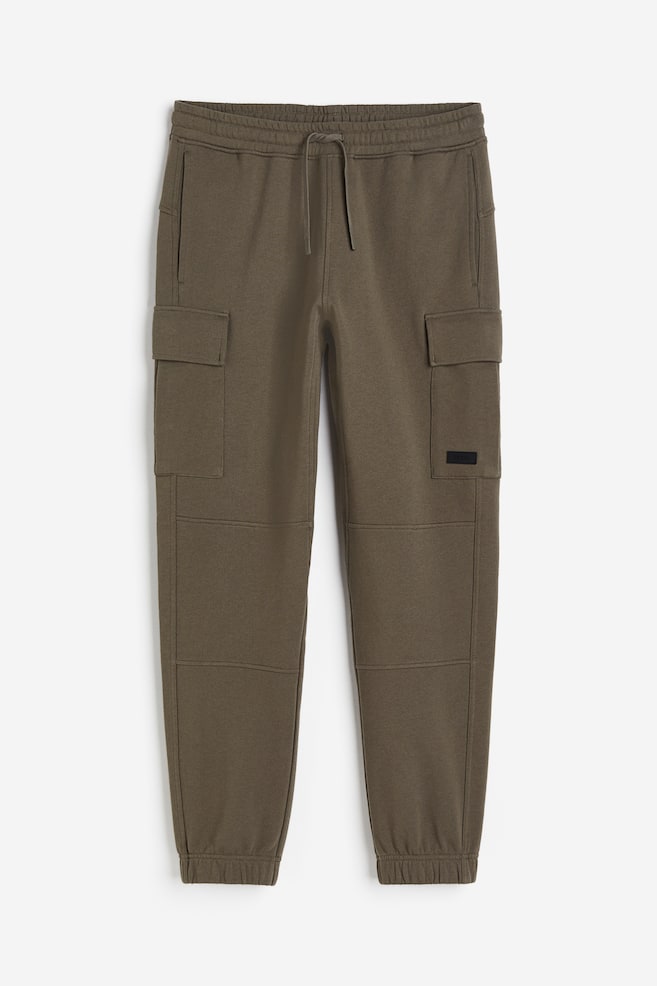 Pantalon jogger cargo DryMove™ en coton - Vert kaki/Noir/Marron foncé - 2
