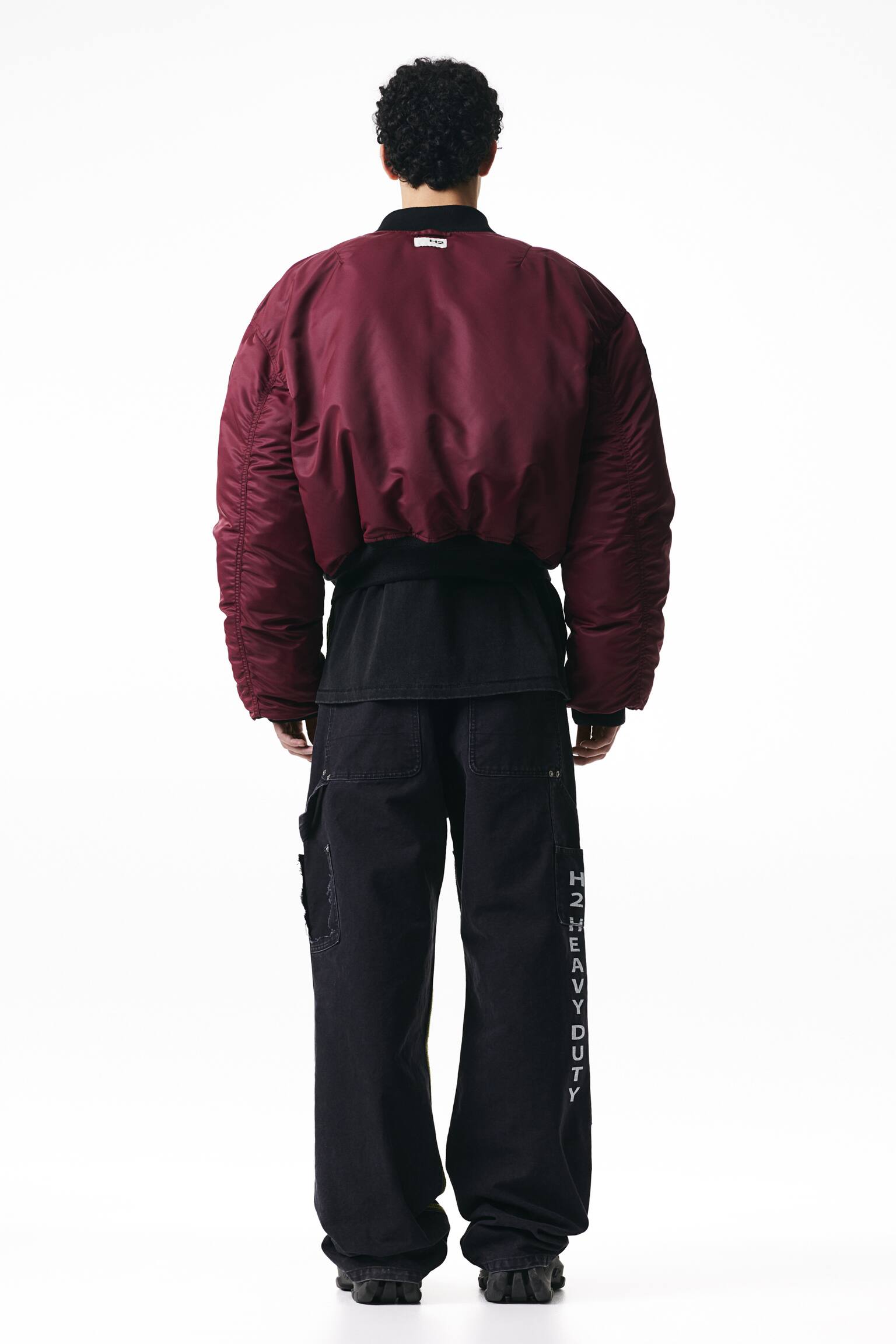 Reversible Bomber Jacket - Black/Burgundy - 8