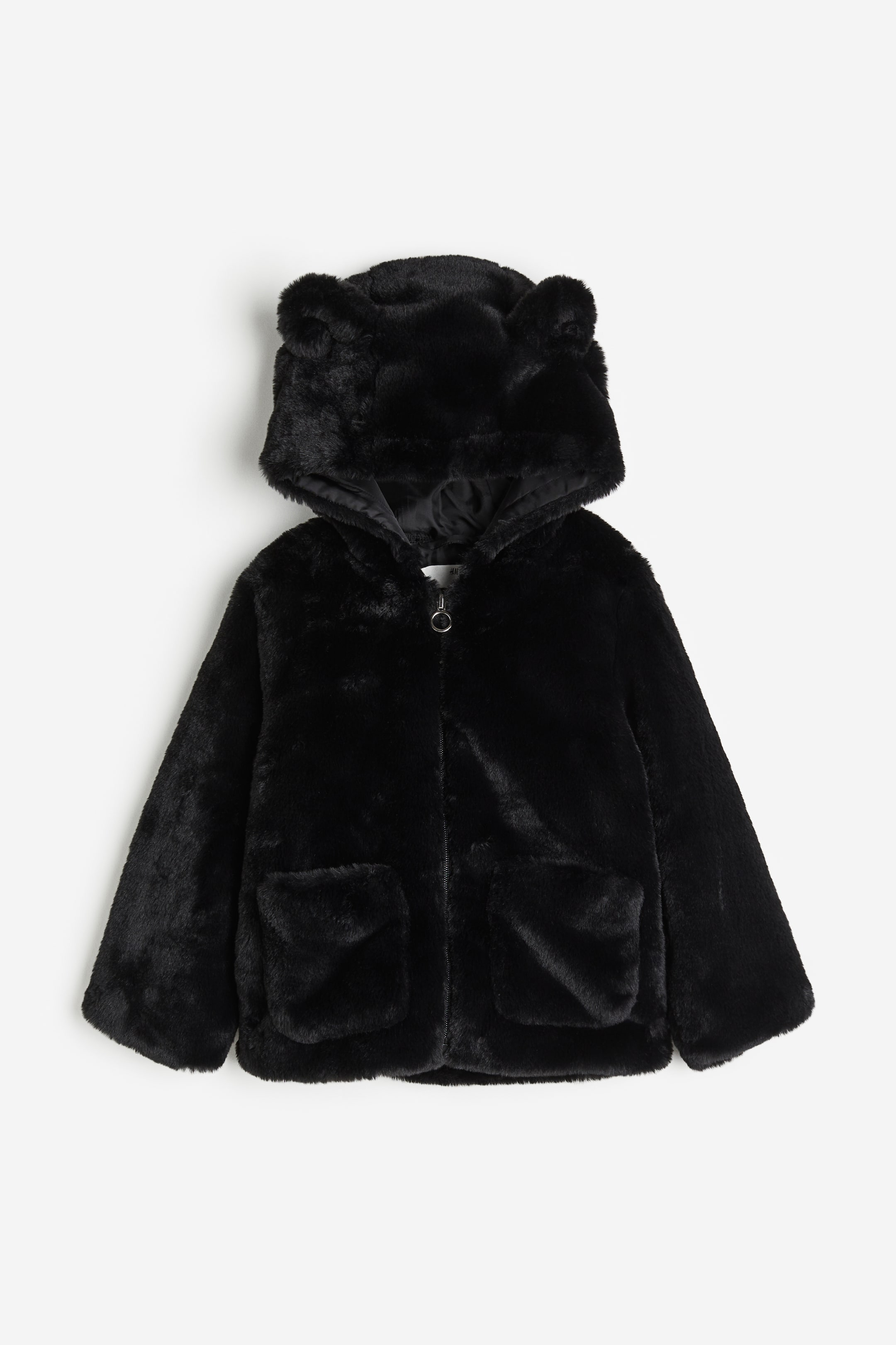 Pile Pelliccia H&m Nera Giacca In Pelliccia Di Pile H&m