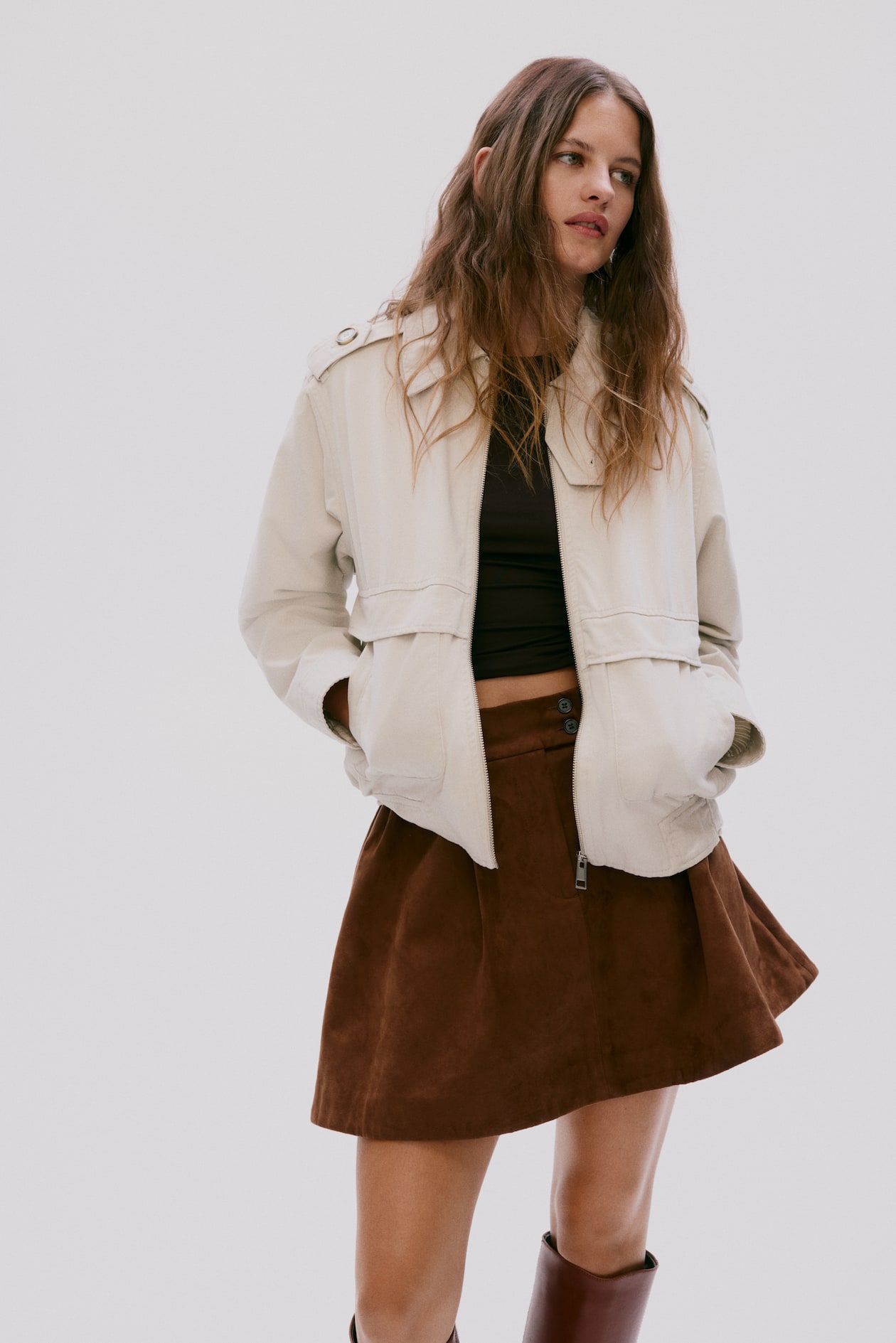 Twill Jacket with Collar - image 2