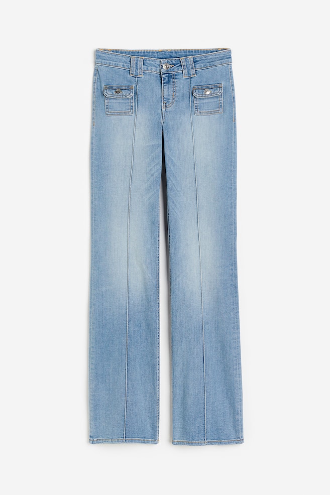 Flared Low Cargo Jeans - Blu denim chiaro - 2