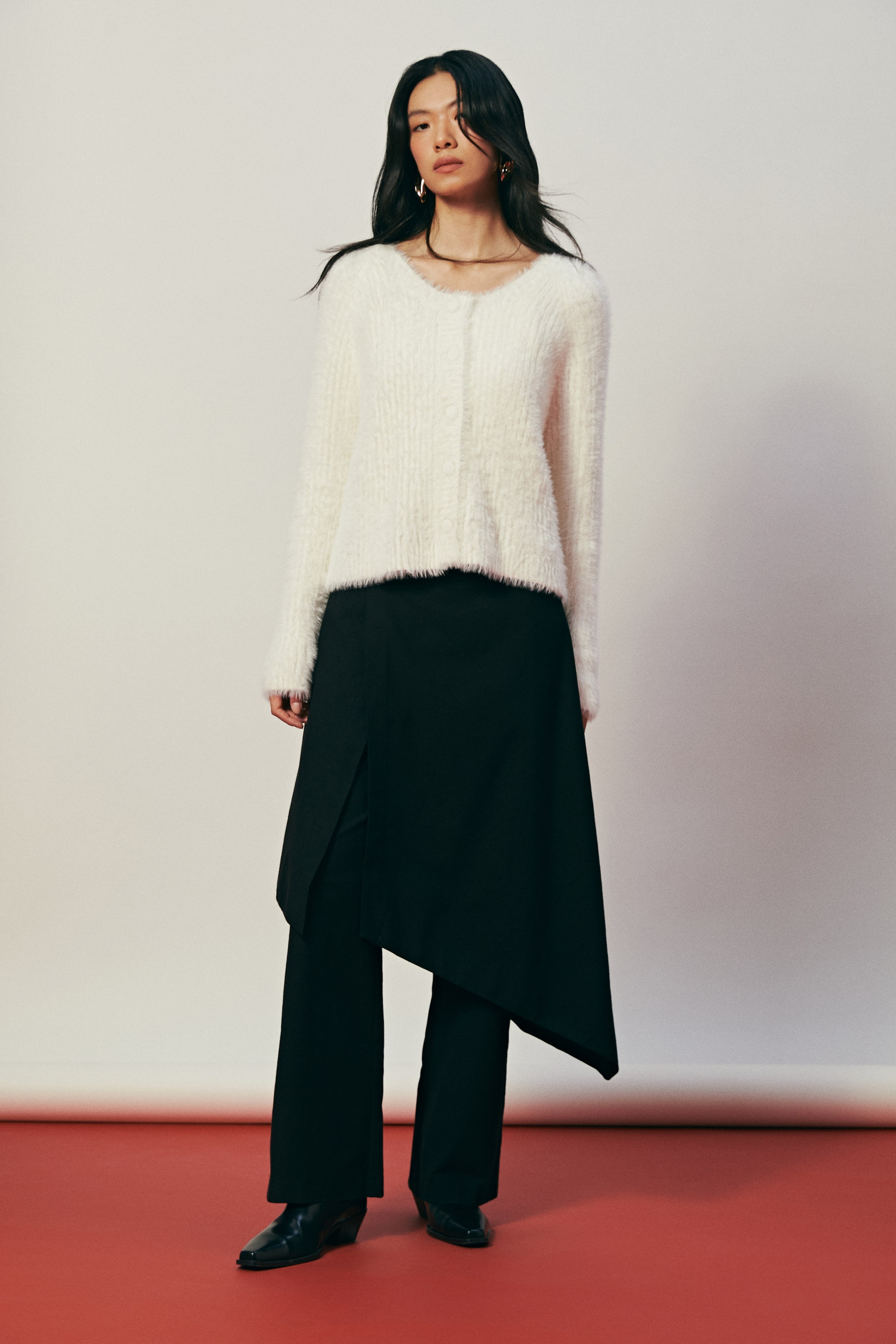 이미지 확대 보기: 스커트 레이어드 팬츠 - 블랙 - 여성 | H&M KR 3