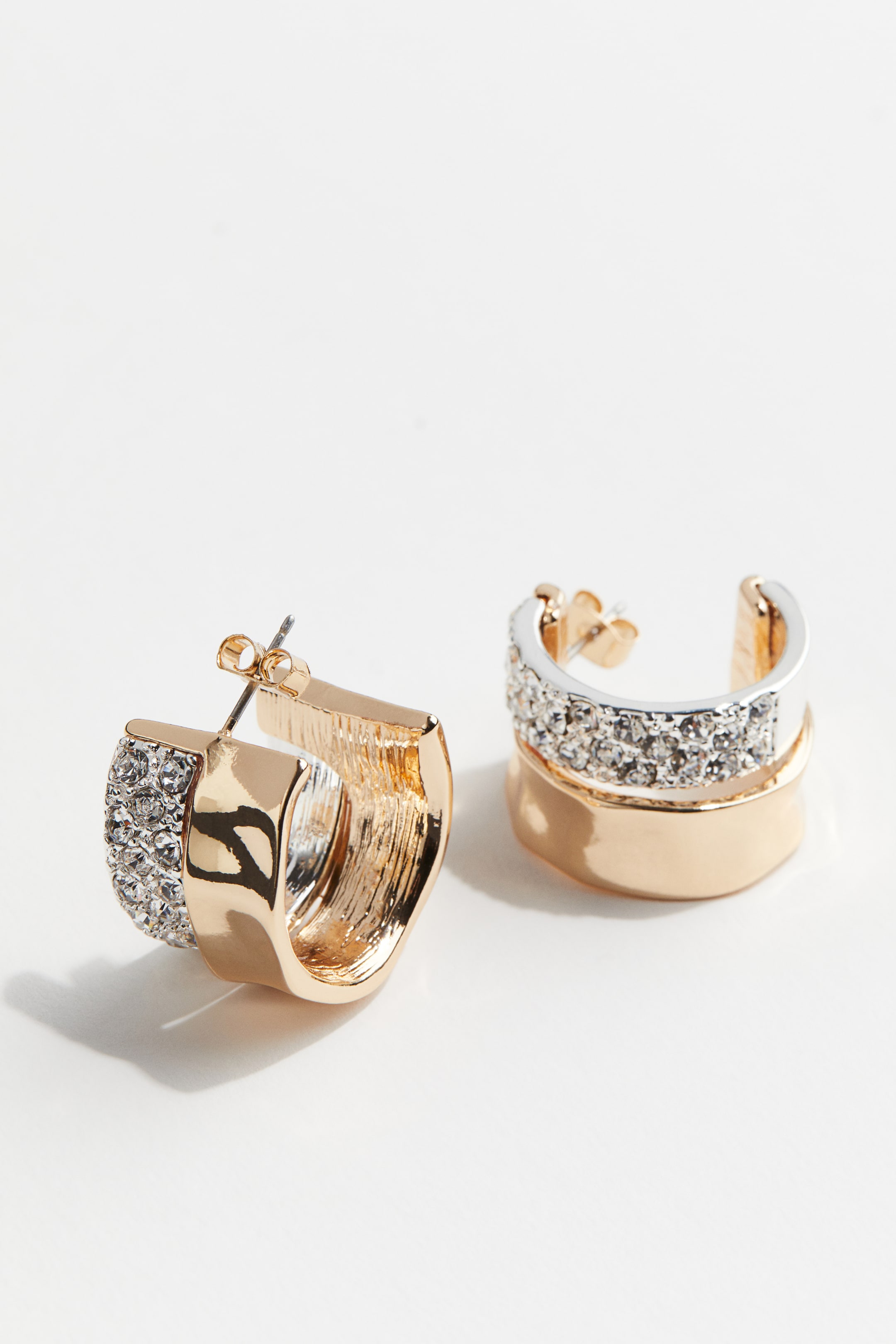 Two-toned hoop earrings - Dorado/Plateado - Ladies | H&M MX