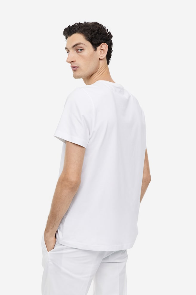 T-shirt Slim Fit - Biały/Czarny/Bladozielony/Jasnoszary/dc - 5