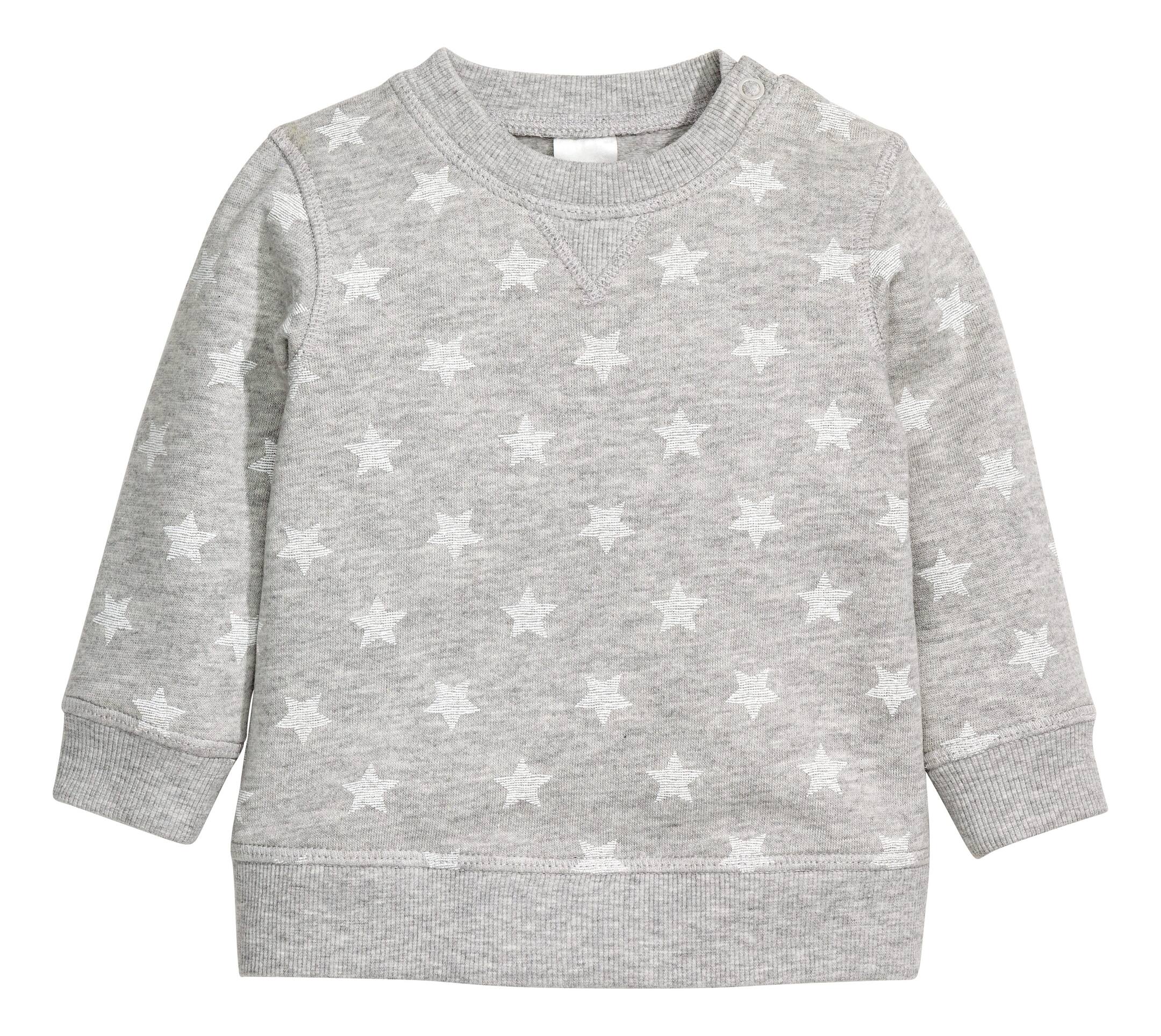 View larger image: Sweatshirt - Grey/Stars - Kids | H&M GB 1