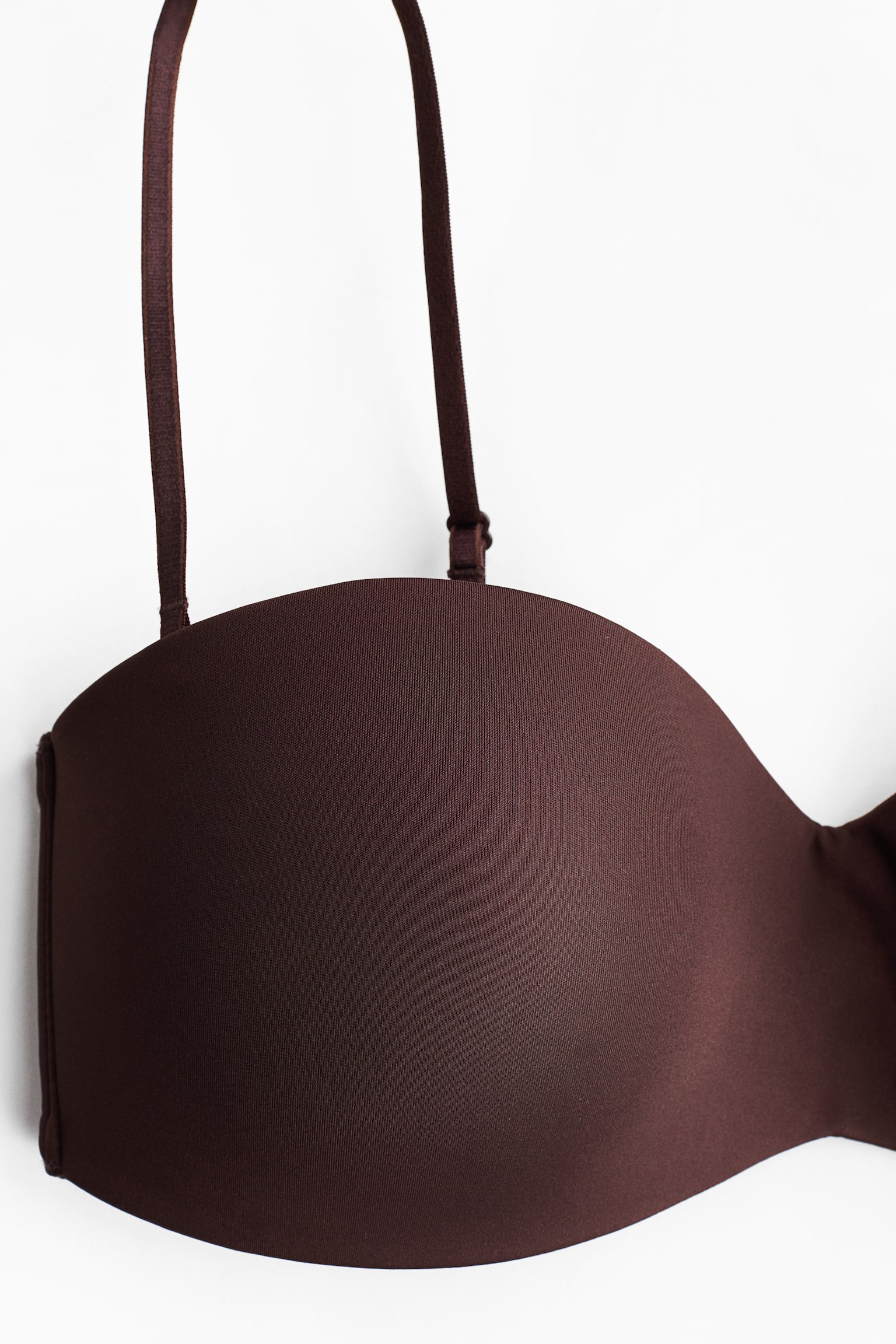 Áo ngực cúp ngang bằng sợi siêu mịn có đệm - Màu nâu đậm/Màu be đậm/Màu be/Màu trắng - 5