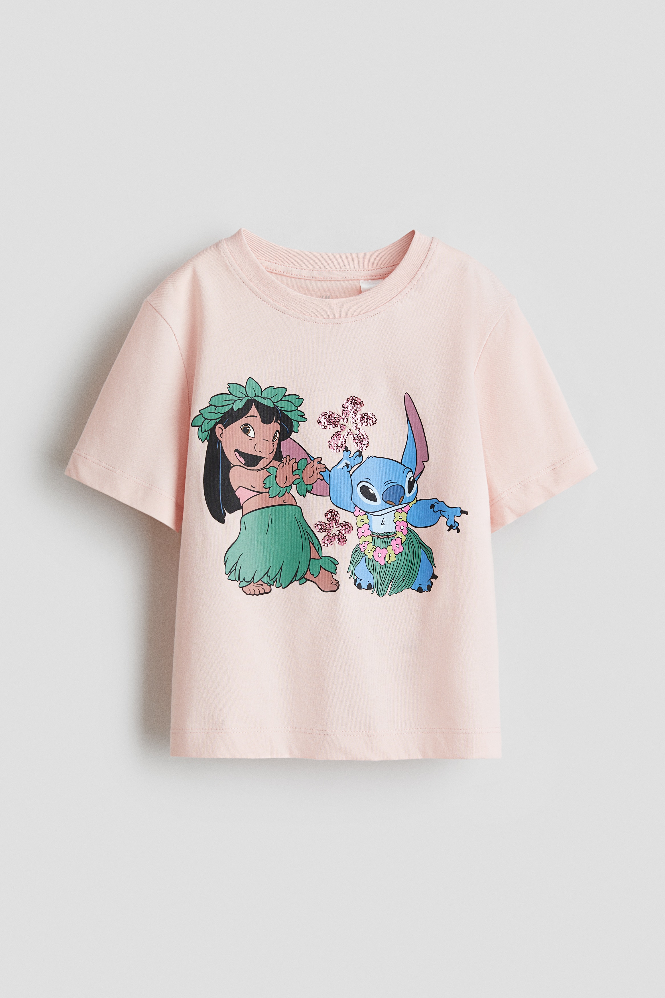Pink/Lilo & Stitch Cotton T-Shirt with Printed Motif for kids | H&M CA