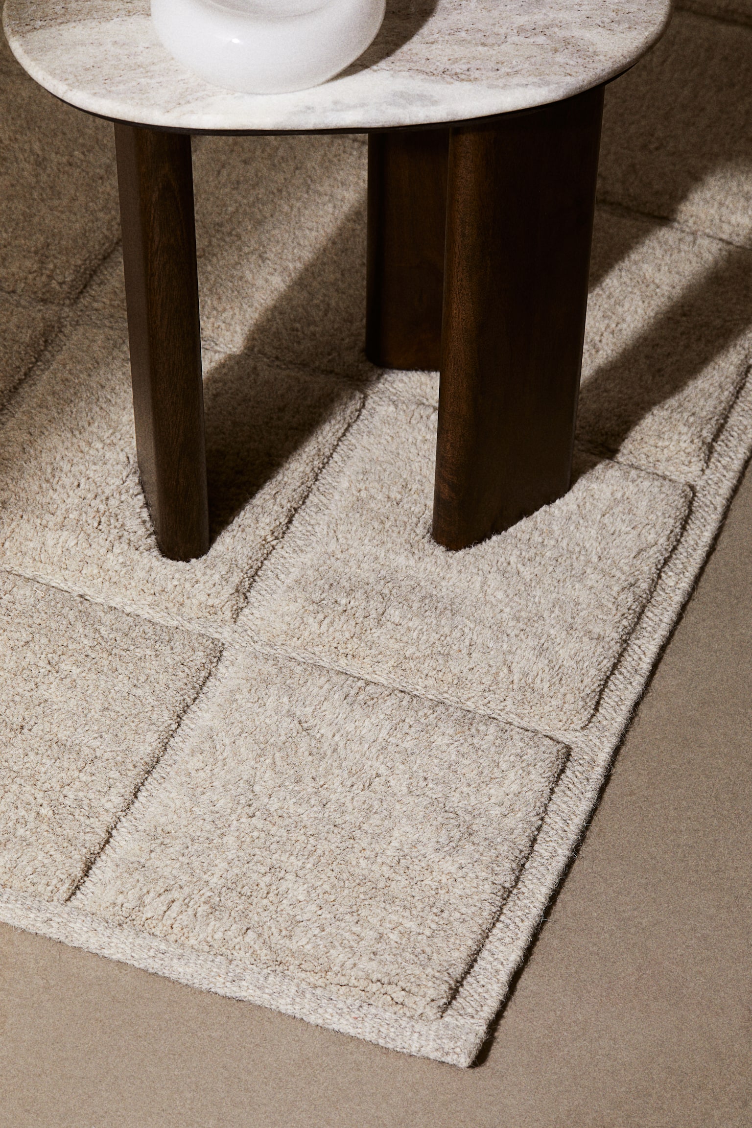 Tapis en laine - Taupe clair - 2