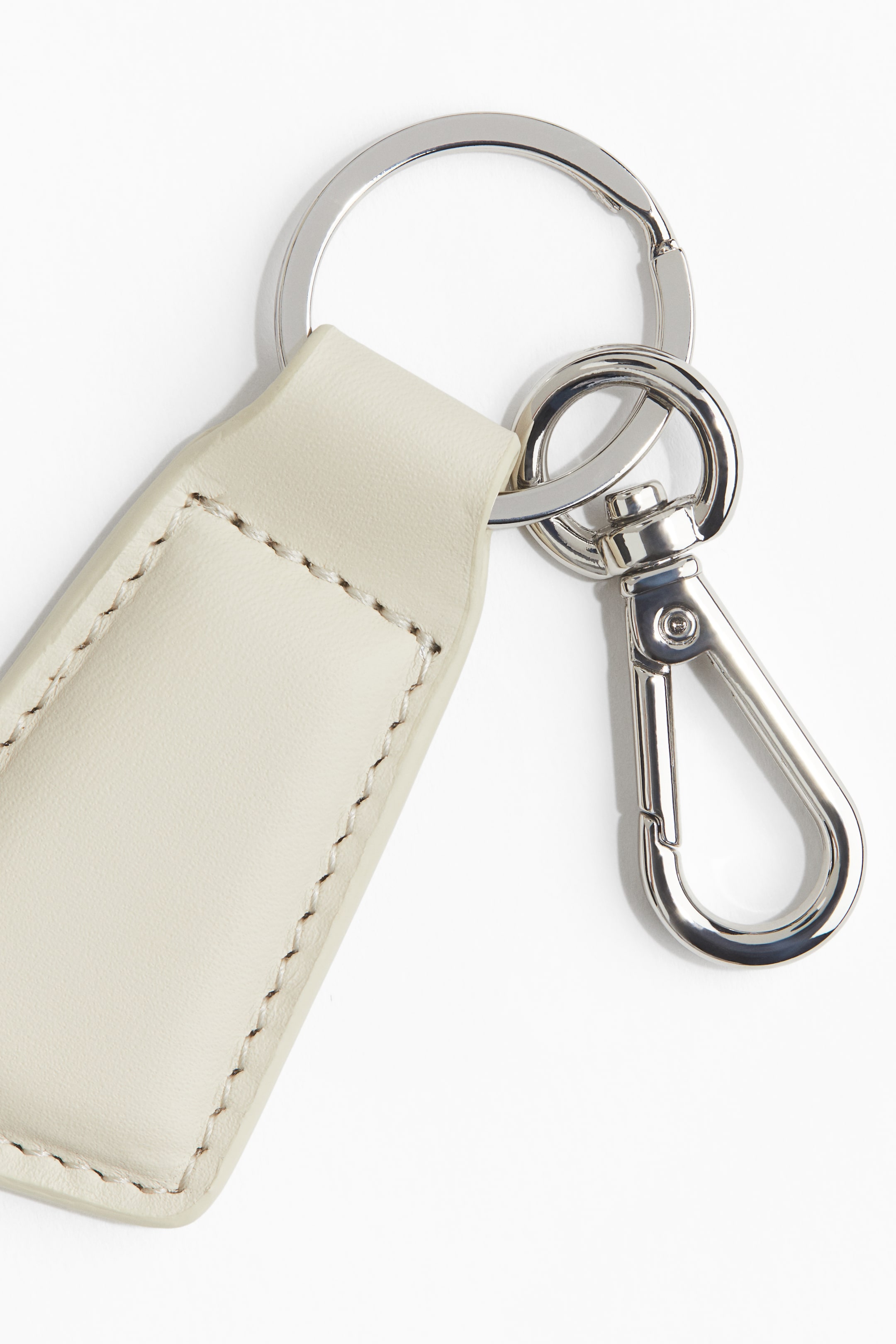 Keyring with leather strap - Light beige - Men | H&M GB 2