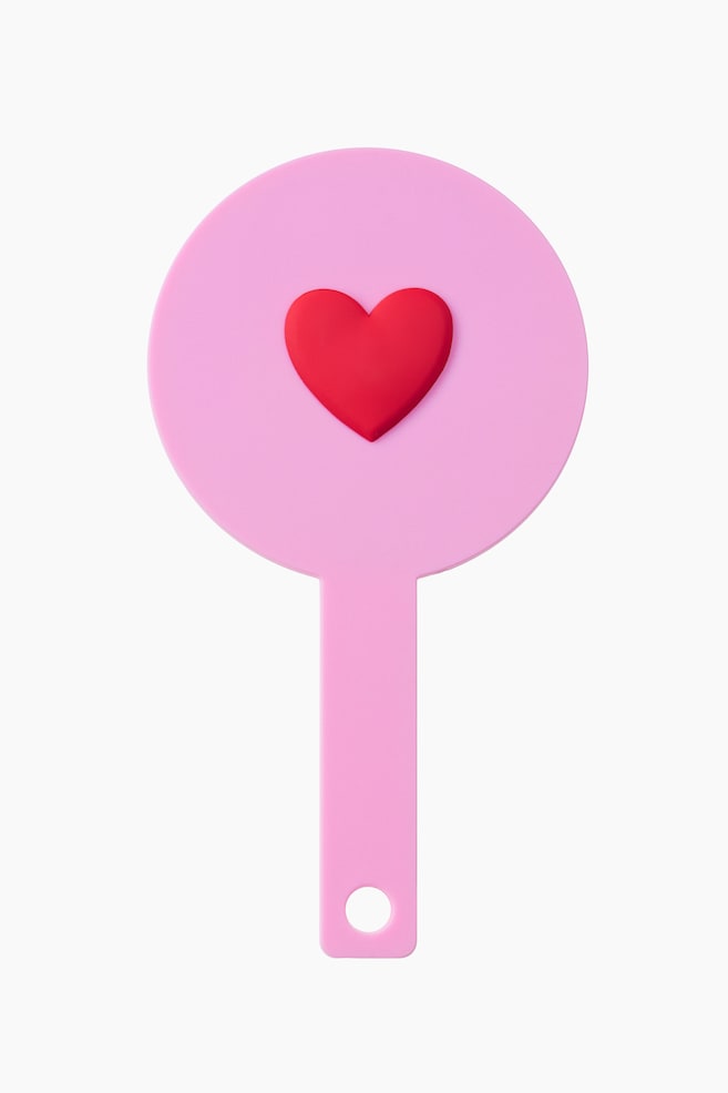 Round hand mirror - Pink/Heart - 1