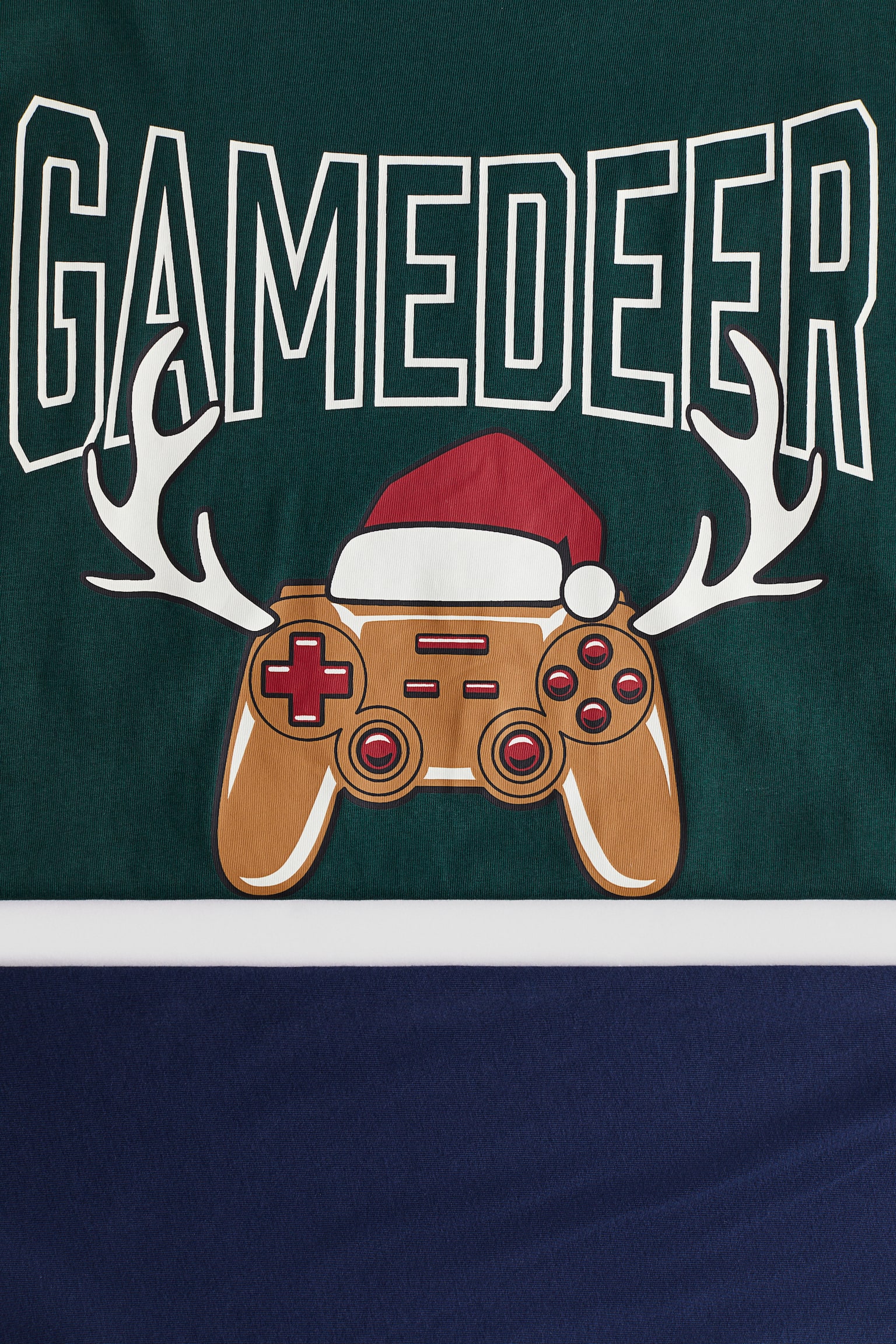 Print-motif cotton pyjamas - Dark green/Gamedeer/Light blue/Game controller/Dark red/Weekend Goals/Grey/Weekend Crew - 2