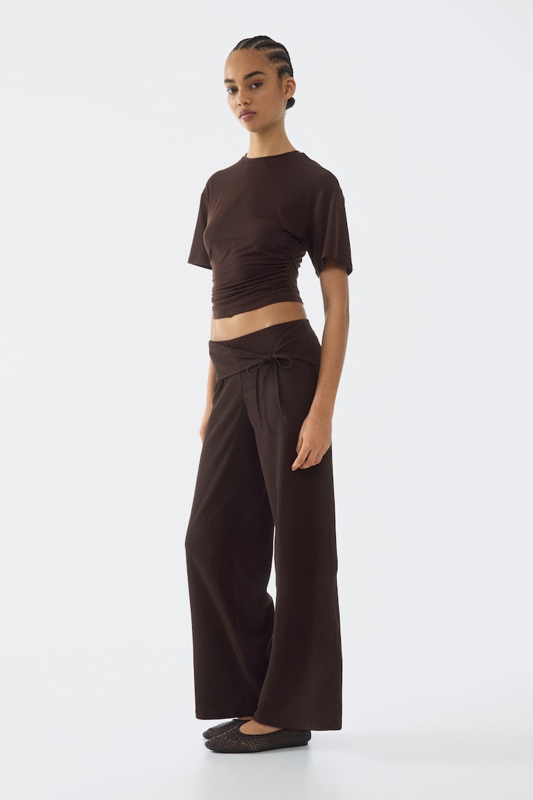 Pantalone od žerseja s tračicama za vezivanje