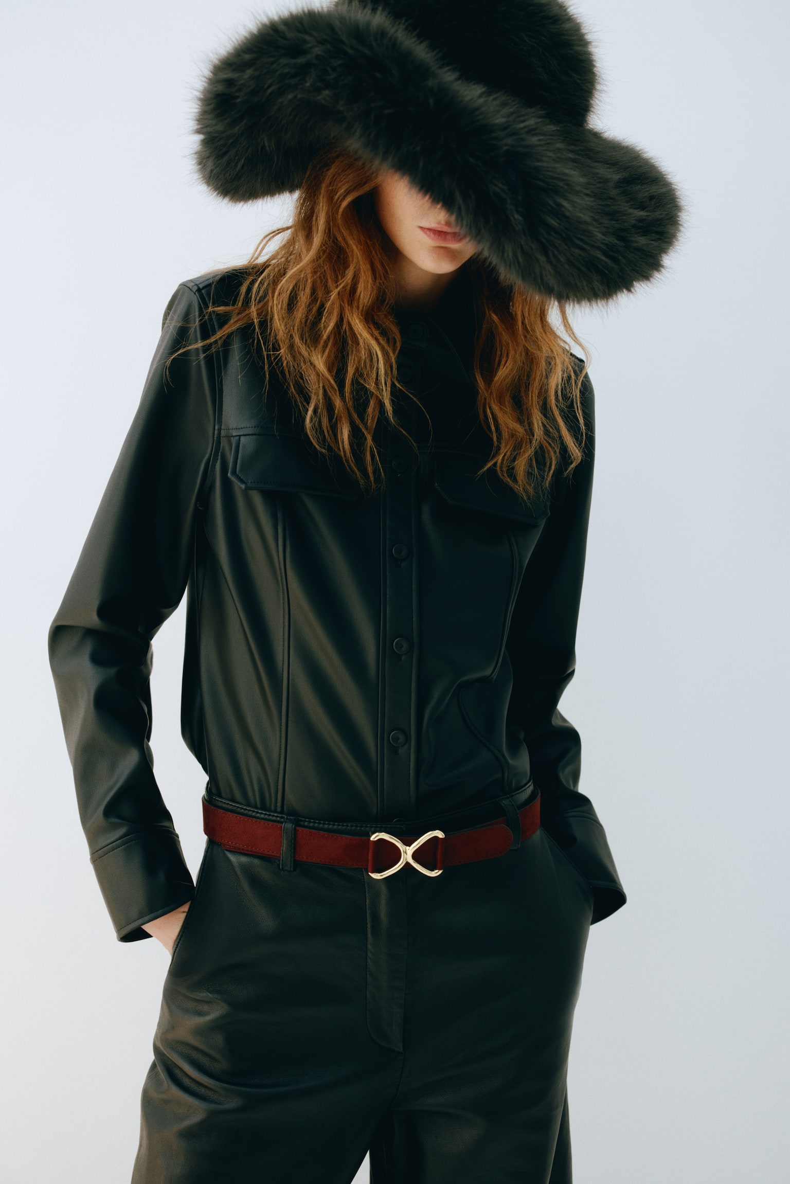 Belt - Burgundy/Black/Brown/Dark brown - 4