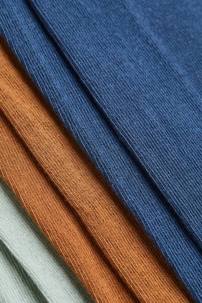 3-pack fine-knit tights - Dark blue/Brown/Black/Khaki green/Grey marl/Navy blue/Teal/Light grey - 2