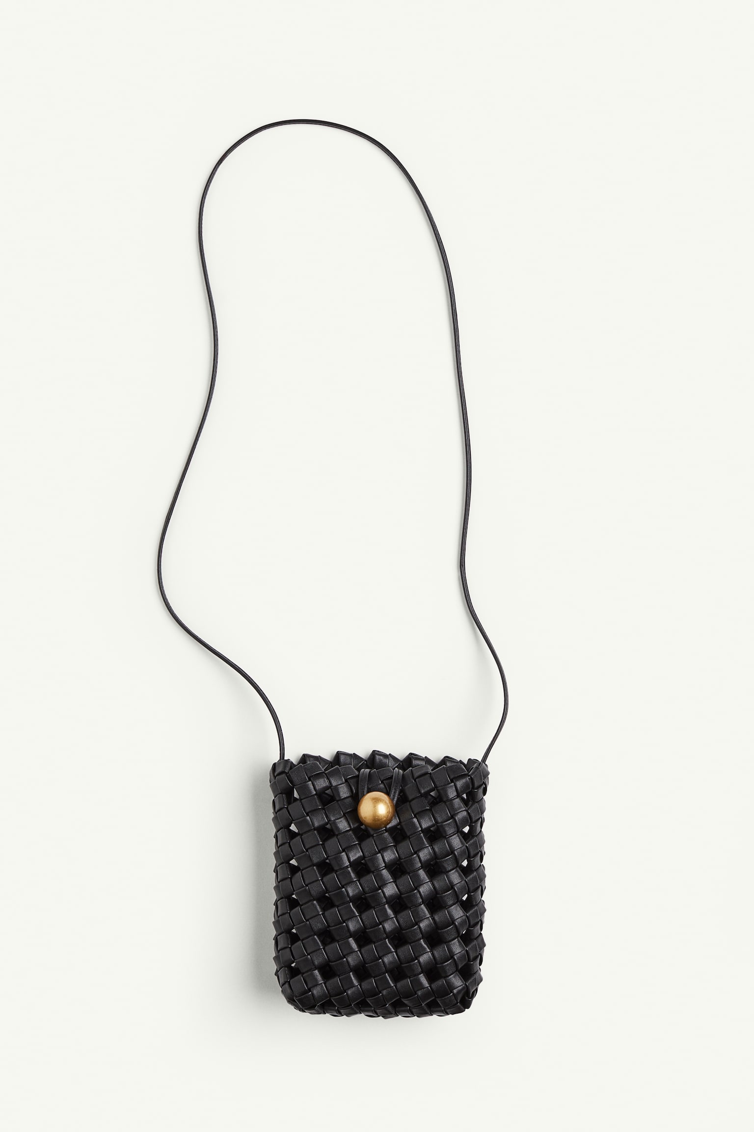 Braided Phone Bag - Black - 1