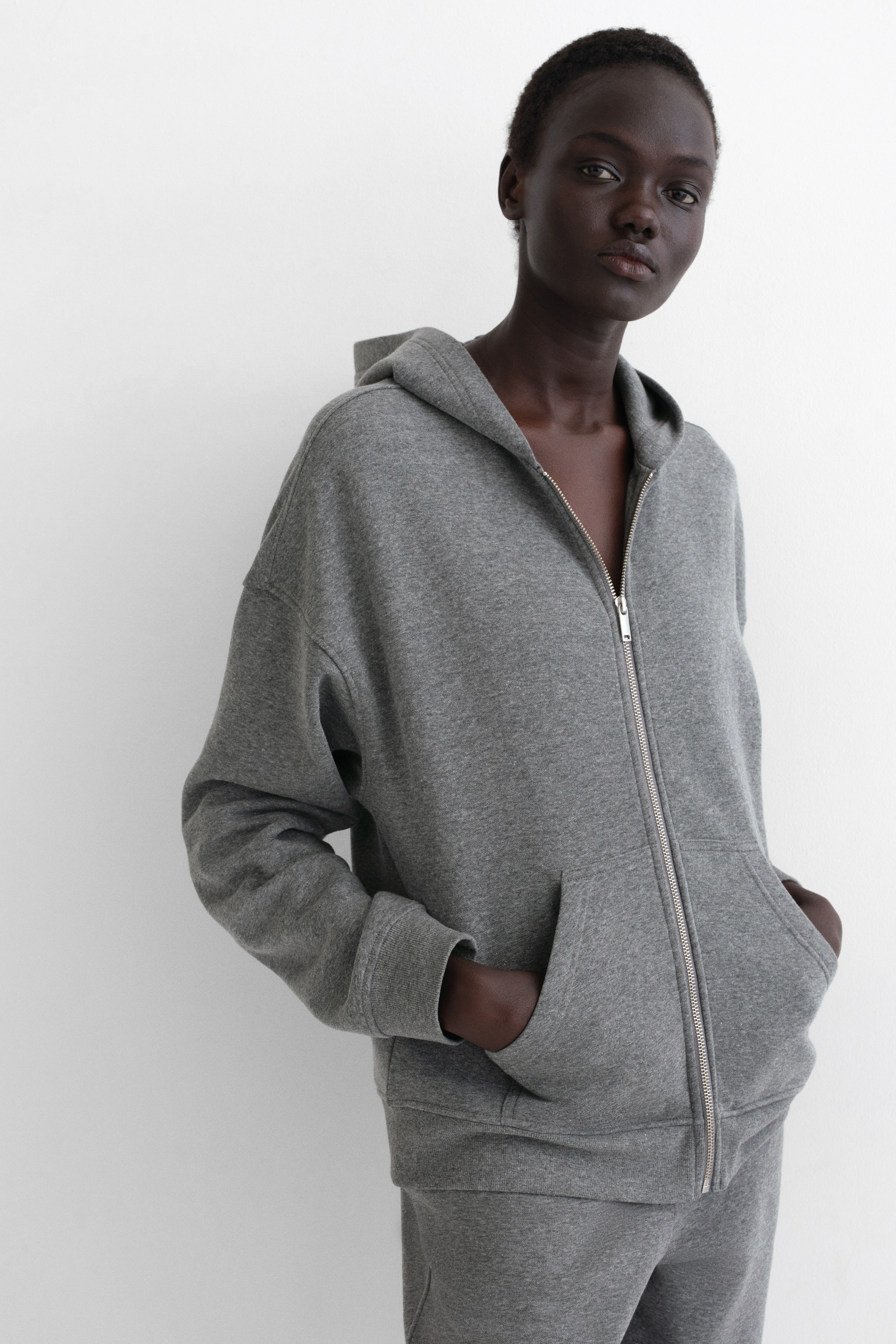 Zip-through hoodie