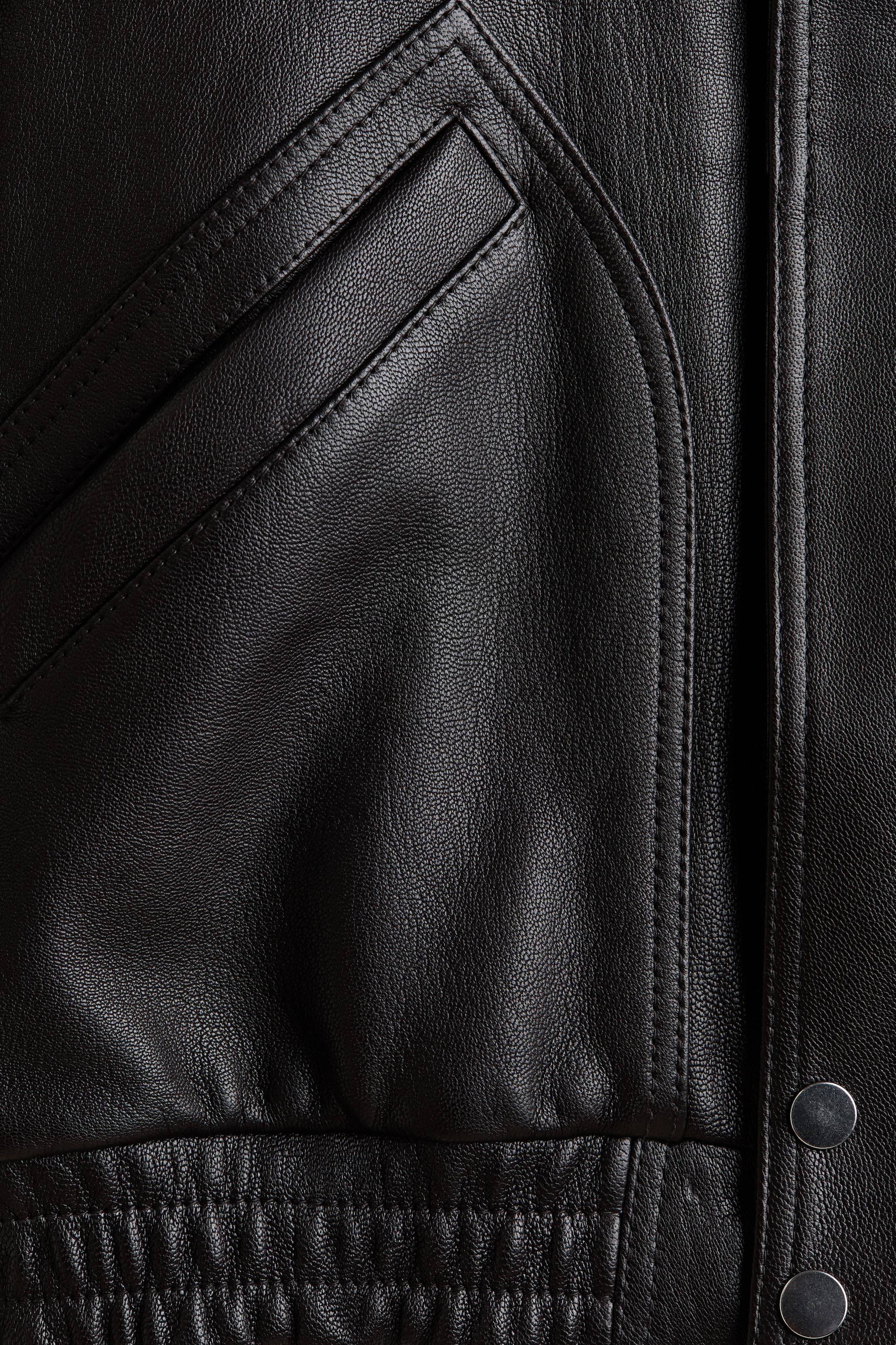 Мужские куртки H&M Leather Blouson Jacket — фото 8