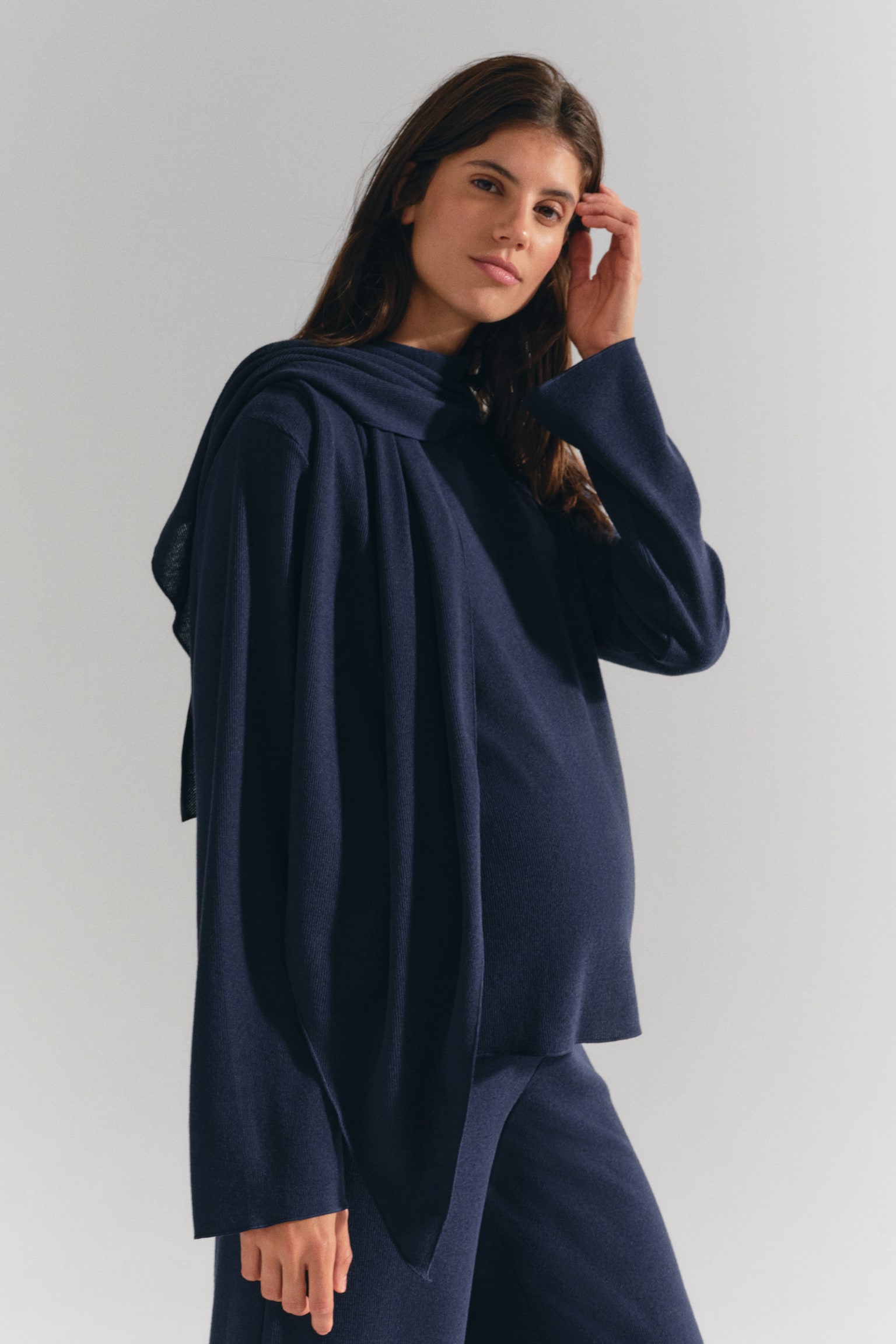 Женские комплекты H&M Mama 3-Piece Ribbed Jersey Set, цвет: Тёмно-синий — фото 4