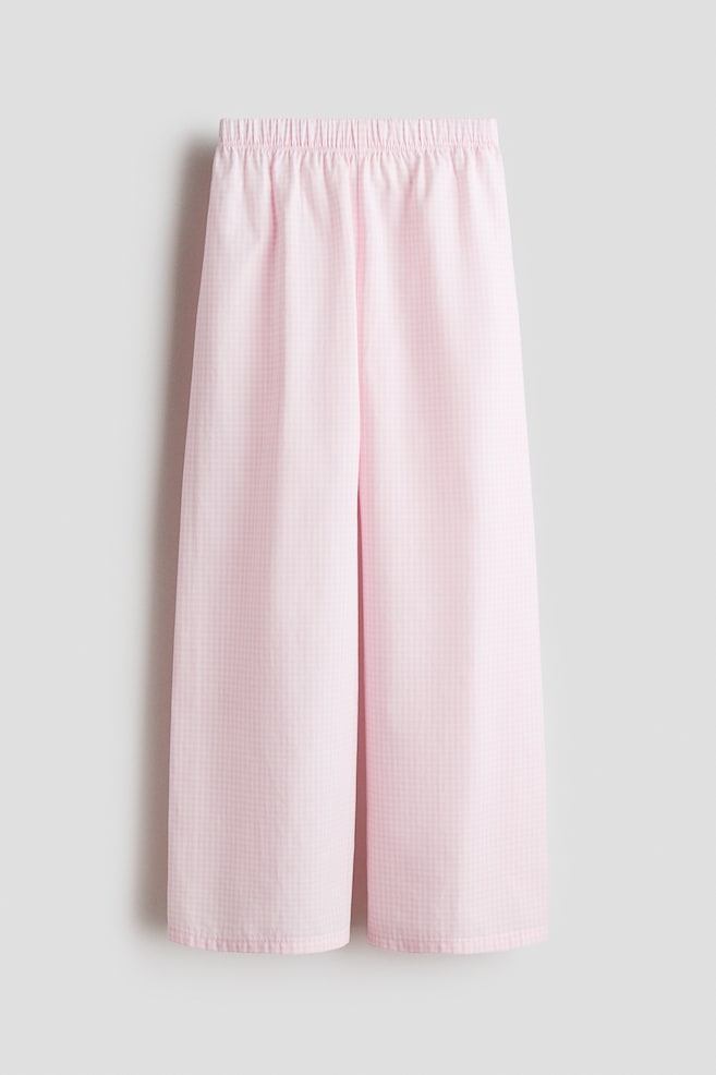 Pantalón de pijama en algodón - Rosa claro/Cuadros Gingham/Azul marino/Cuadros - 1