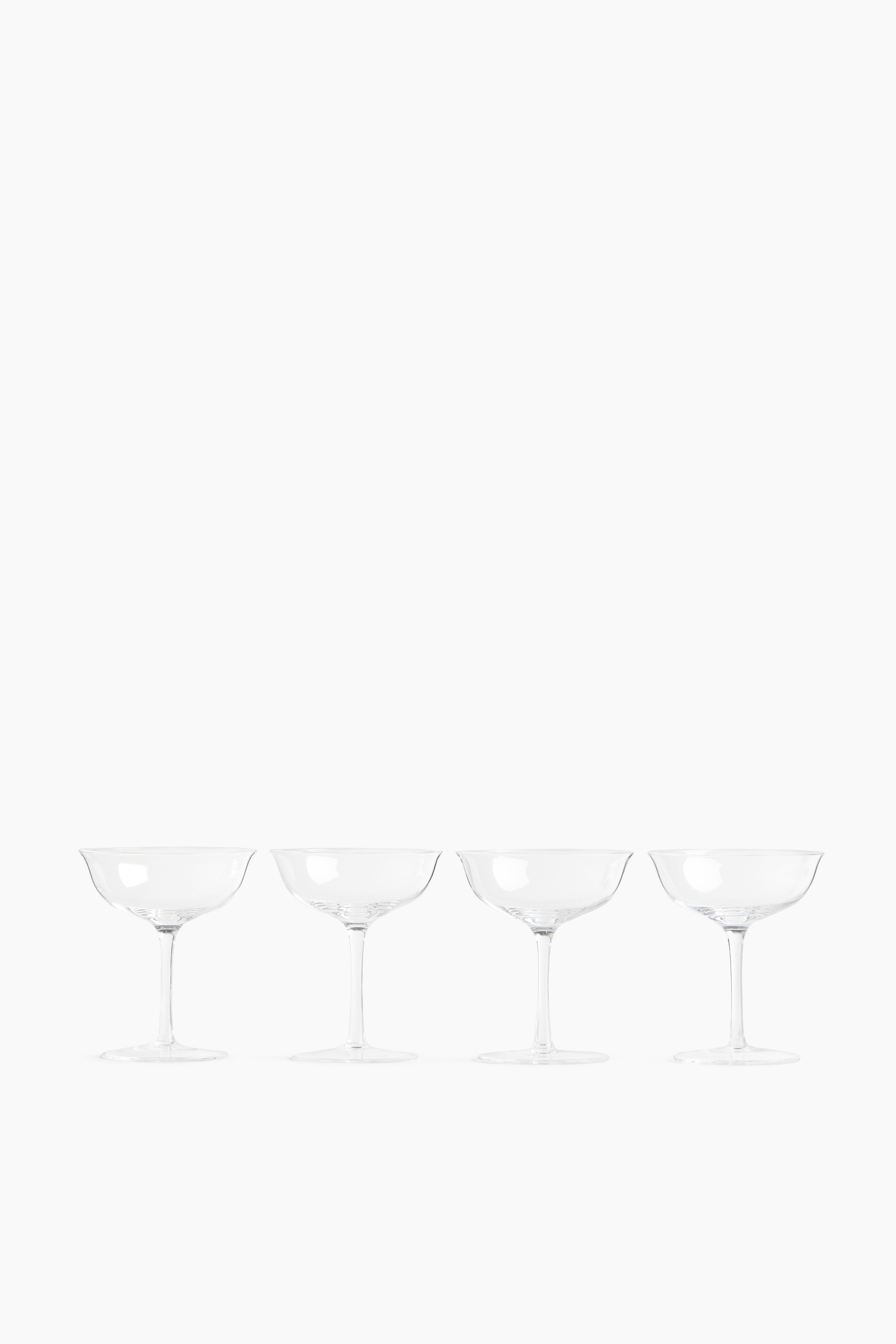 4-pack delicate coupe glasses - Transparent