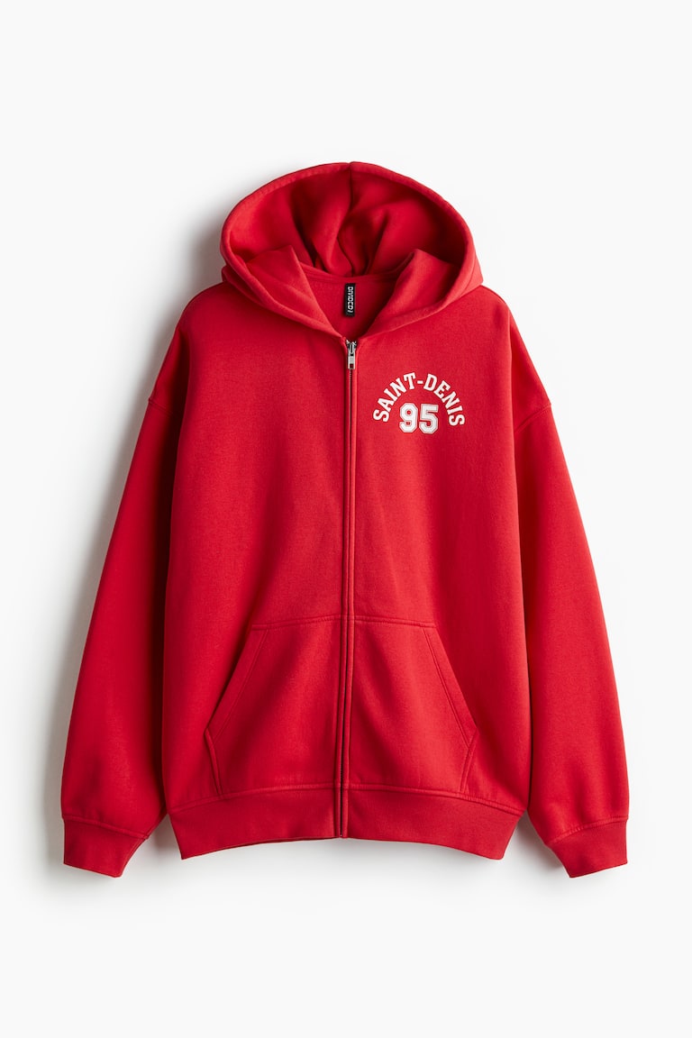 Oversized zip-through hoodie