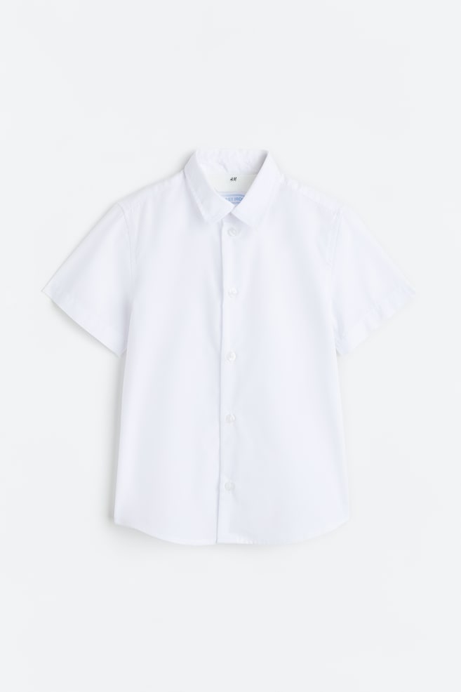 Chemise repassage facile - Blanc/Bleu clair/carreaux - 1