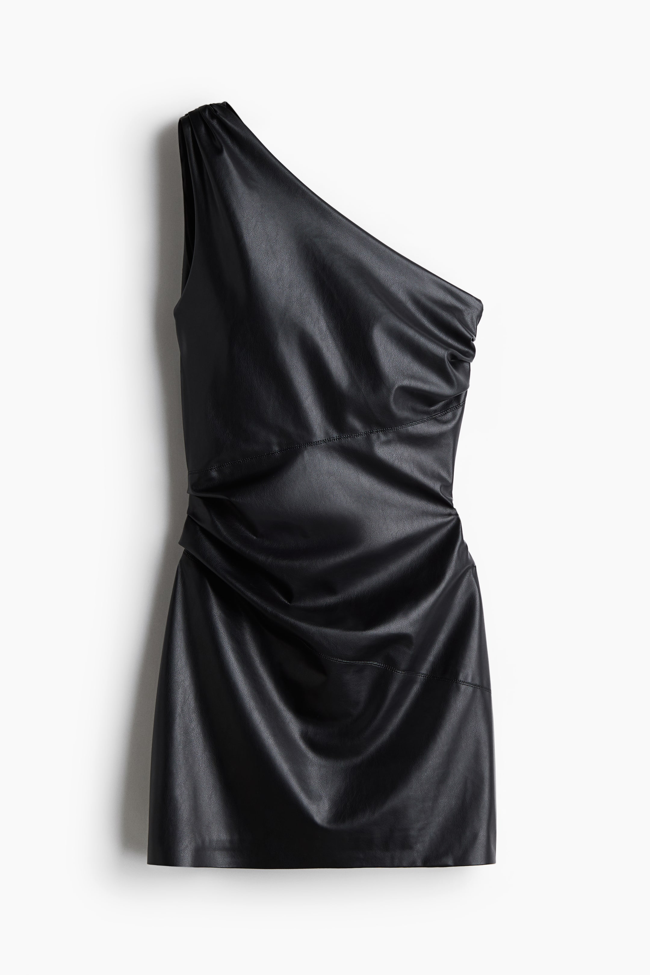 Coated One-Shoulder Dress