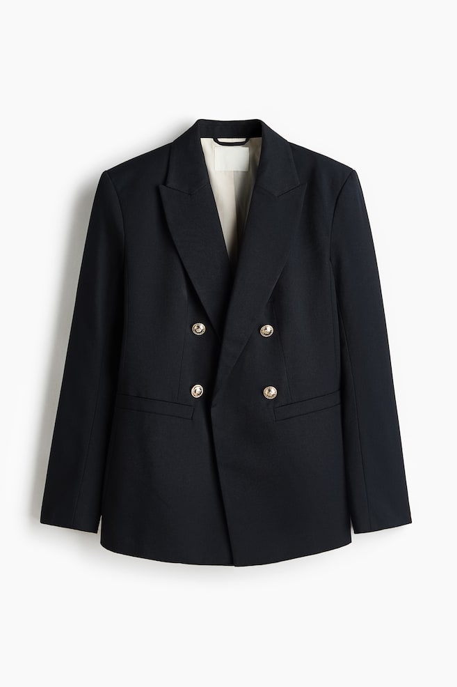 Zweireihiger Blazer - Marineblau - 1