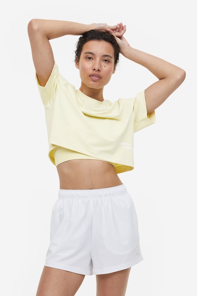 DryMove™ Cropped sports top - Light yellow/Natural Therapy/Dark purple - 7
